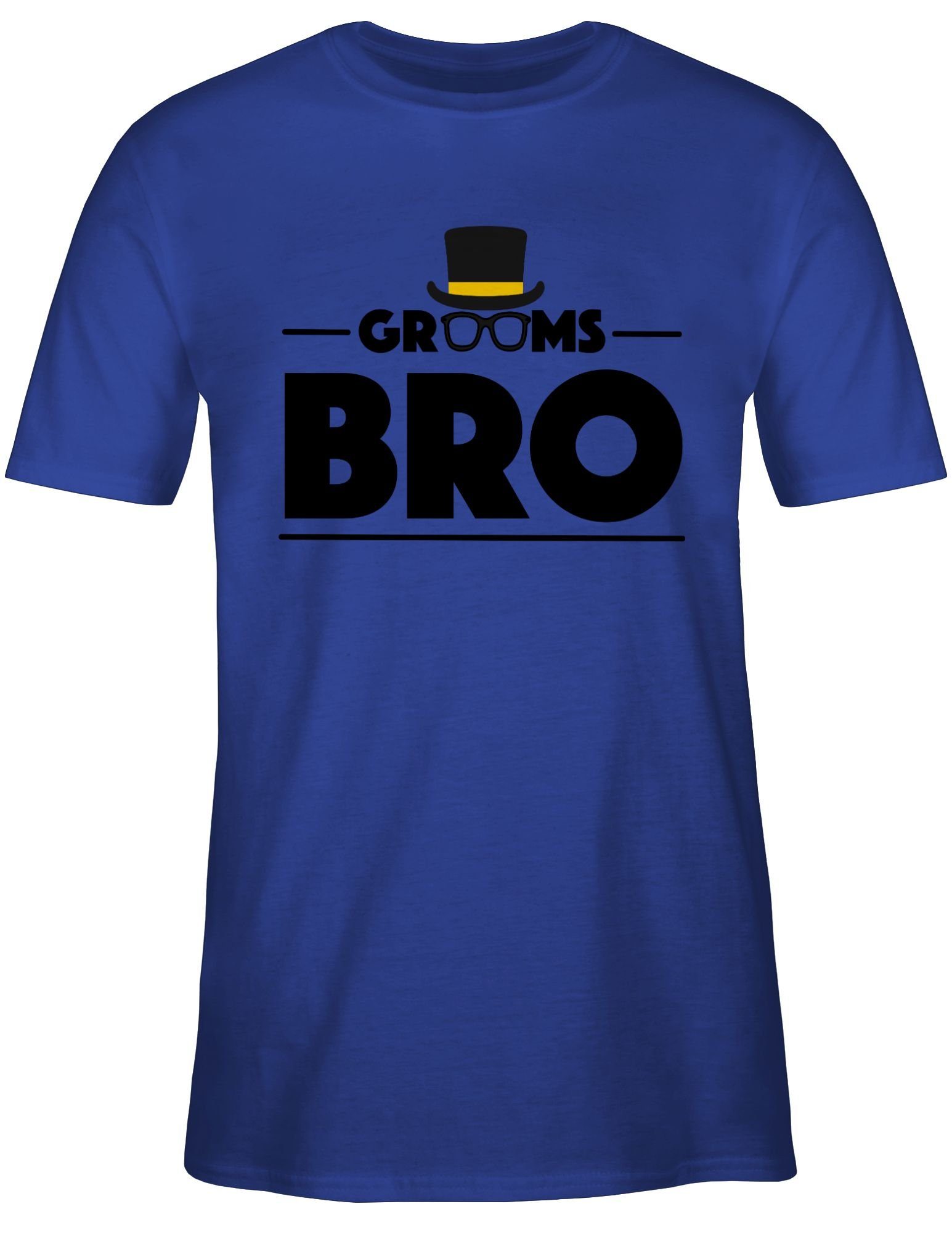 Grooms Bro Männer 2 Shirtracer T-Shirt Royalblau JGA
