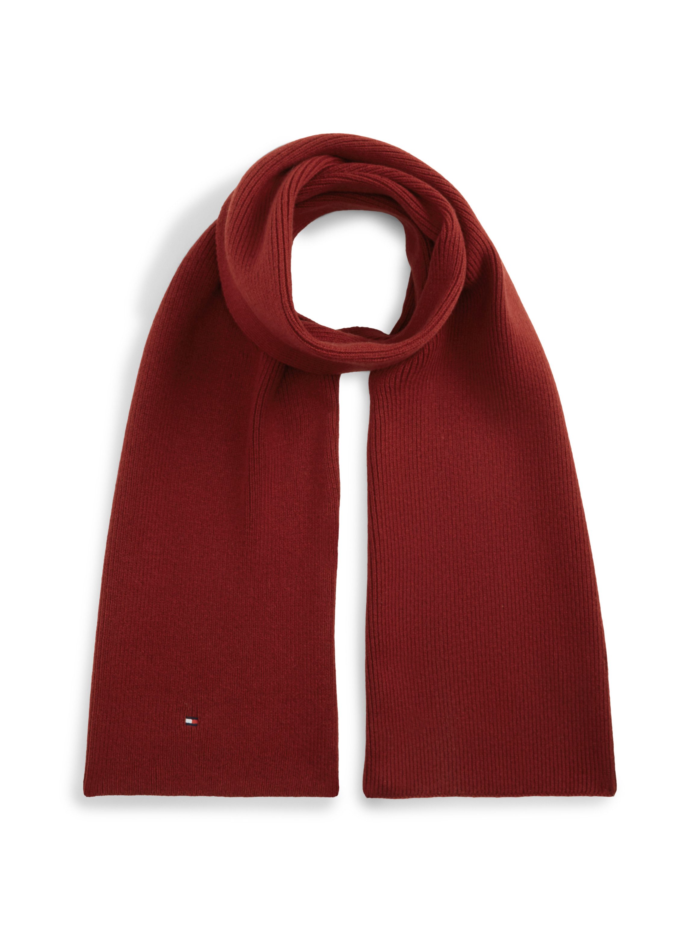 Tommy Hilfiger Strickschal TH FLAG KNIT SCARF, mit Wolle und Hilfiger Flag
