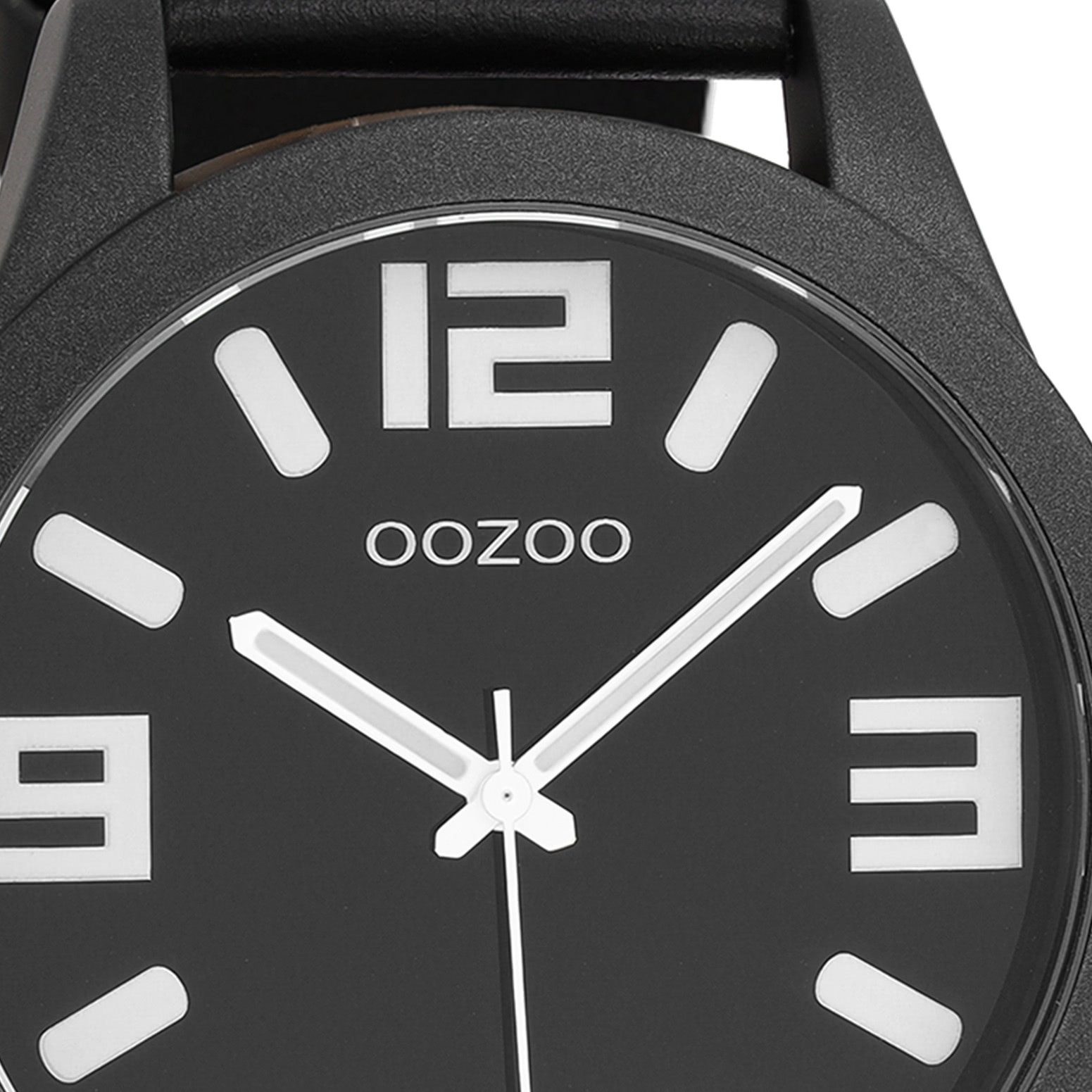 OOZOO Quarzuhr Oozoo Unisex Armbanduhr OOZOO Timepieces, (Analoguhr), Damen, Herrenuhr rund, groß (ca. 46mm) Lederarmband, Fashion-Style