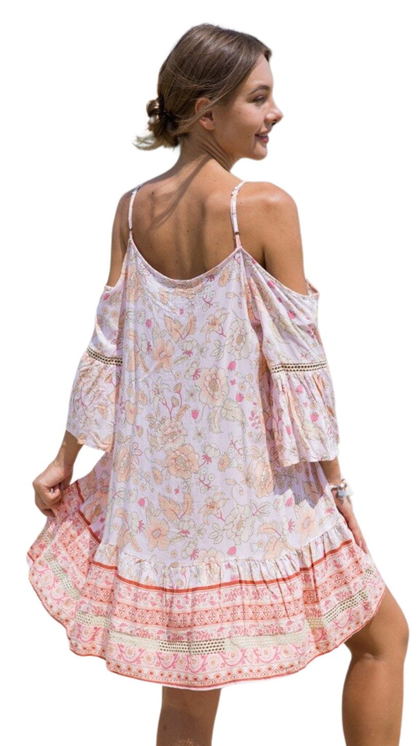 Charis Moda Sommerkleid Tunikakleid schulterfrei romantisch günstig online kaufen