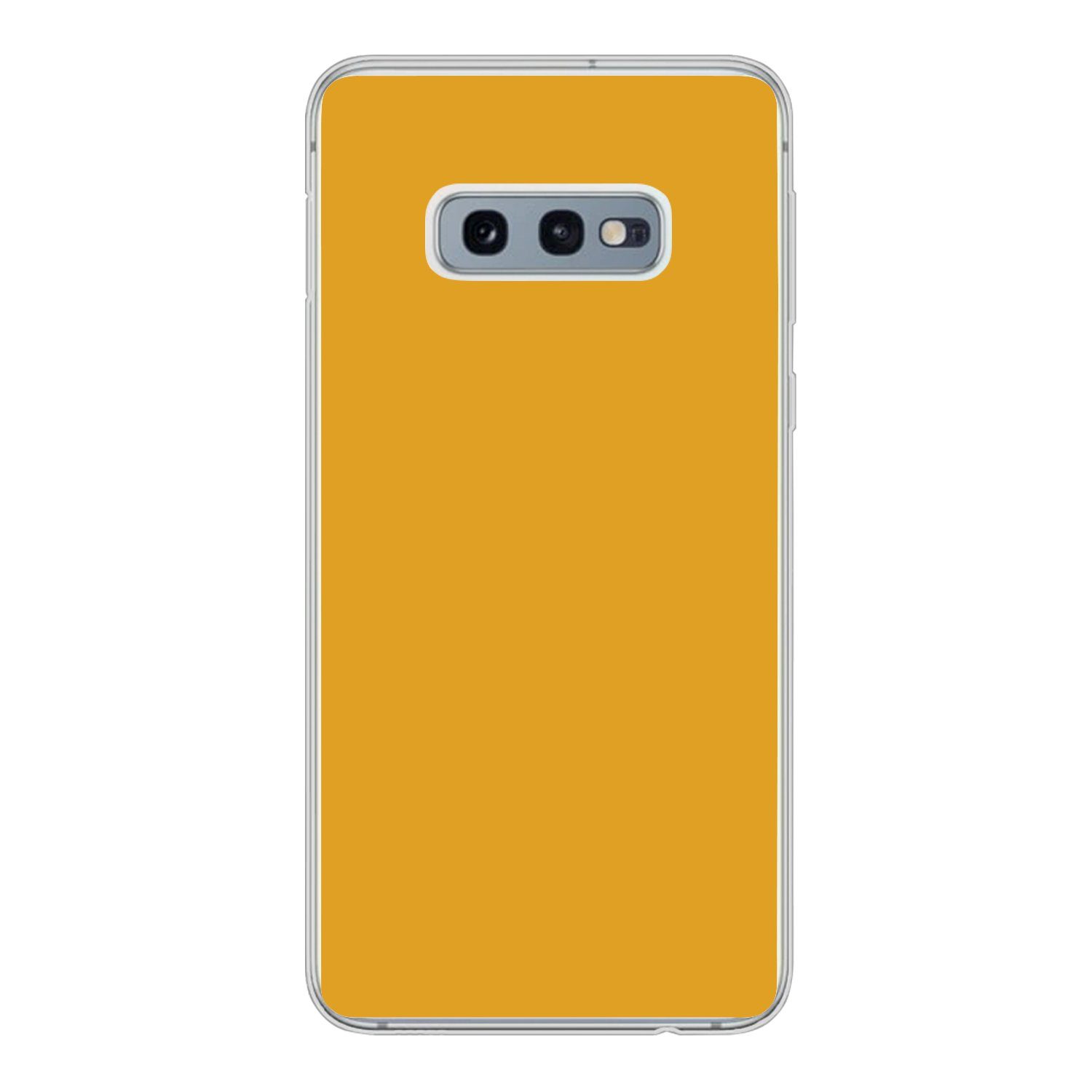 MuchoWow Handyhülle für Samsung Galaxy S10e Ockergelb - Herbst - Interieur, Phone Case, Silikon, Schutzhülle Dünn