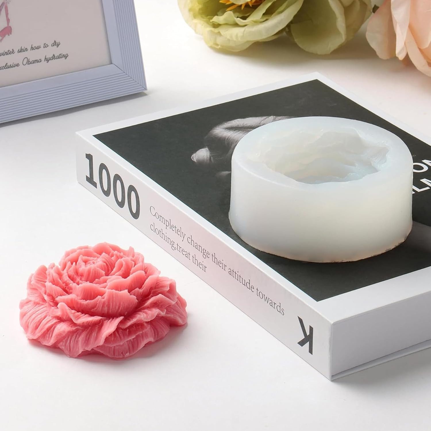 Agger Silikonform 2-teiliges Set Silikon-Kerzenformen – 3D-Blumendesign, DIY-Handformen, (2-tlg)