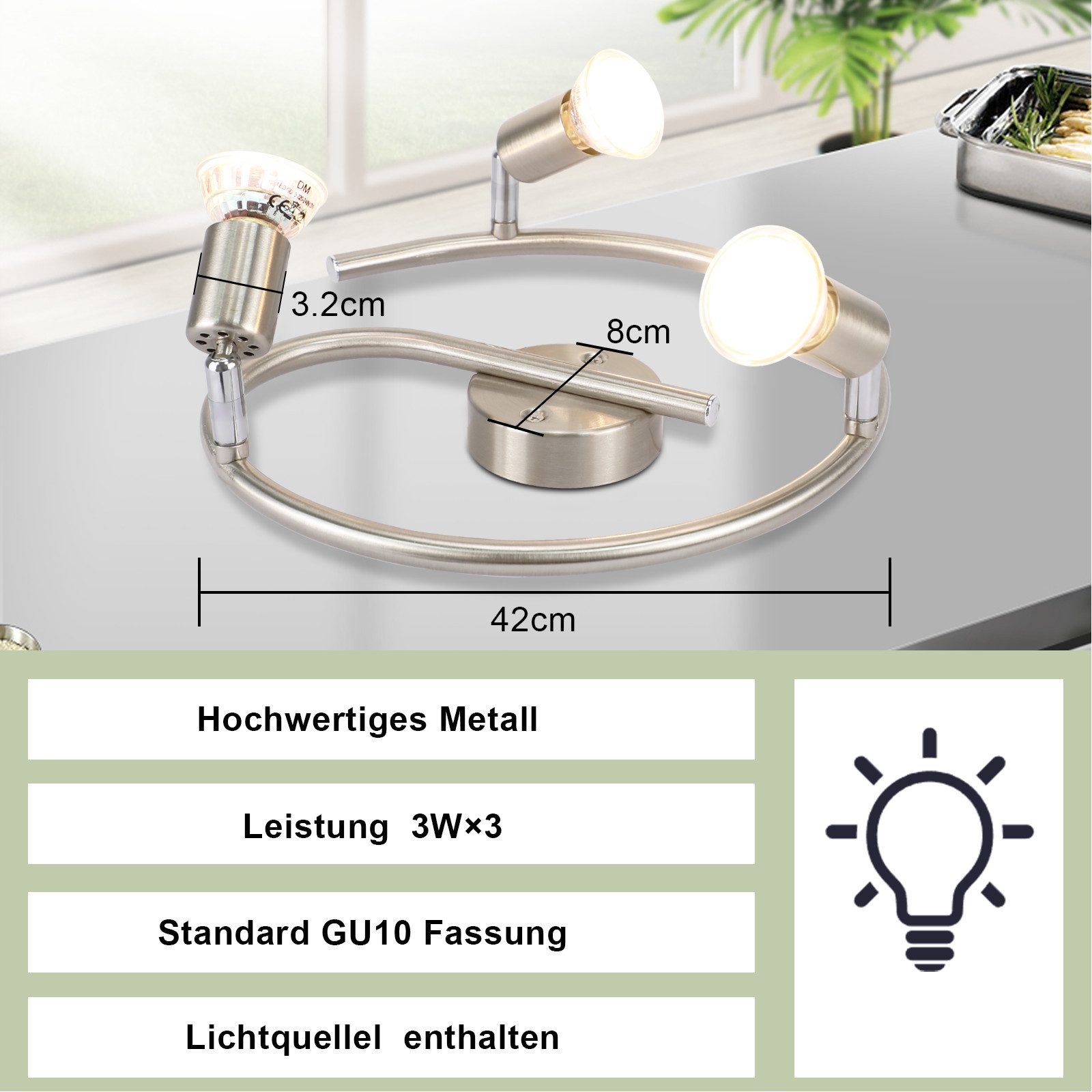 Nettlife LED Deckenstrahler Schwenkbar GU10 1/2/3/4 günstig online kaufen