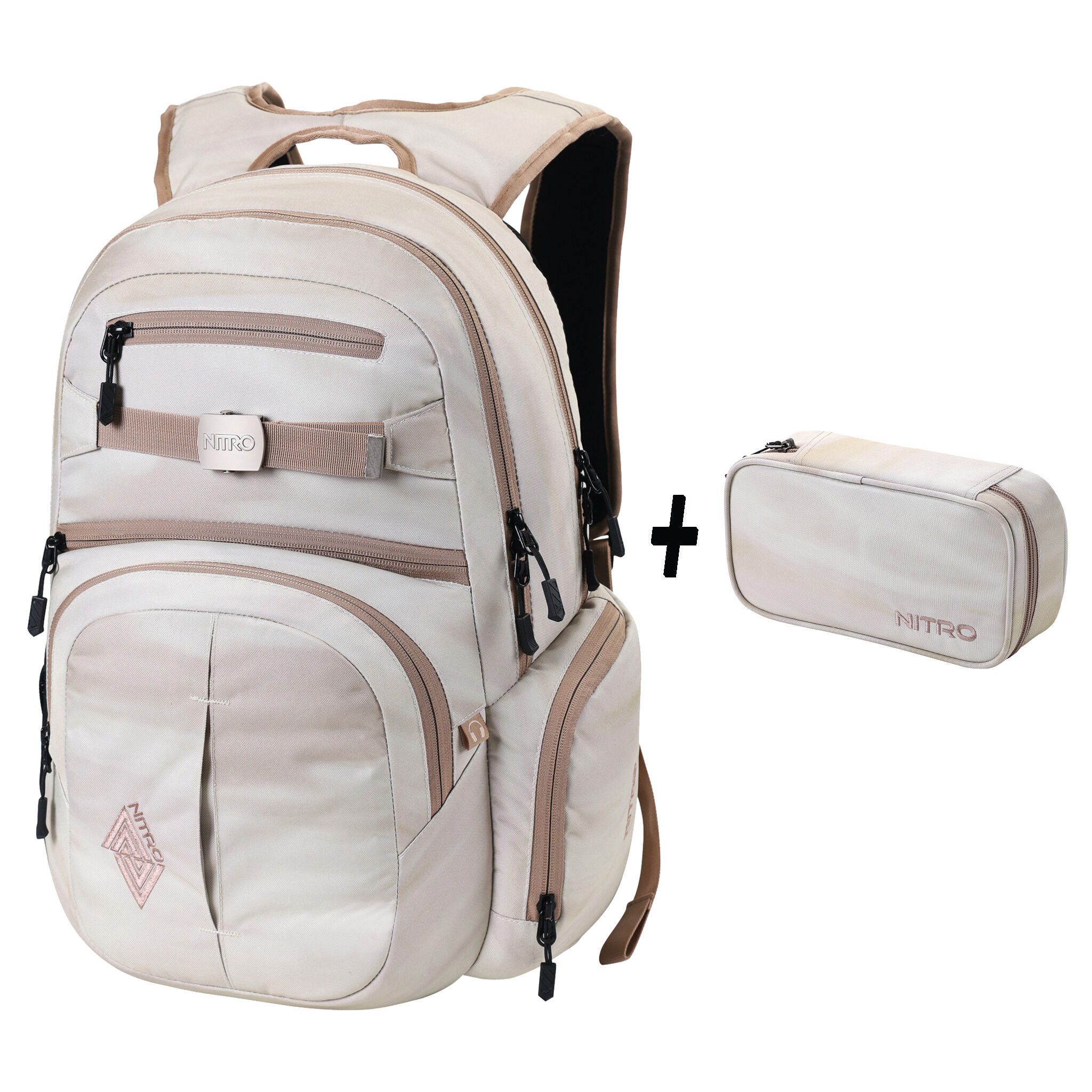 NITRO Rucksack Set Hero (Kein Set, 1-tlg), mit 17-Zoll-Laptopfach, bequeme Rückenpolsterung
