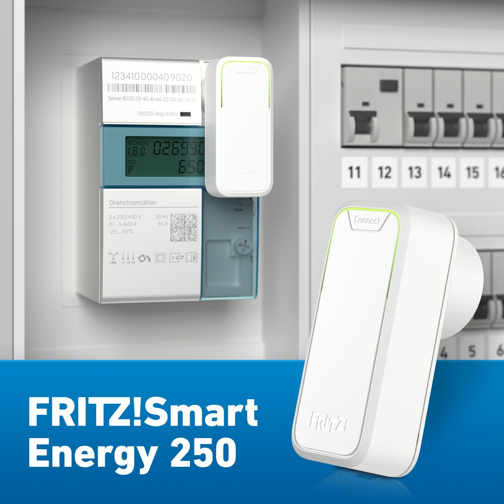 Fritz! FRITZ!Smart Energy 250 Smart-Home-Zubehör, Stromzähler auslesen, Verbrauch per App analysieren, Magnet, USB-C – Bild 5 von 5