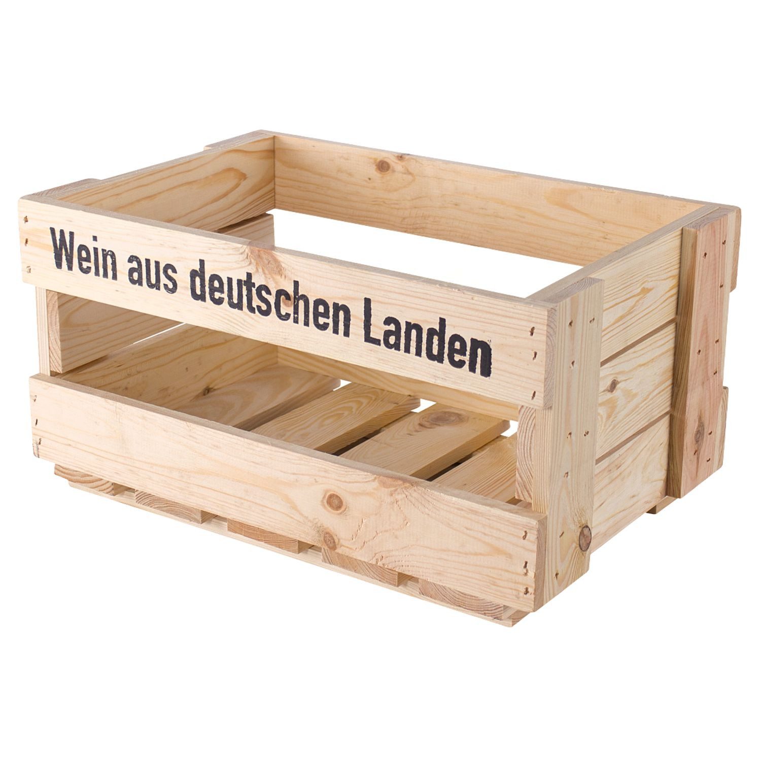 Allzweckkiste Neue Weinkisten "Wein aus deutschen Landen" Natur ca 46x30,5x24cm (Spar-Set)