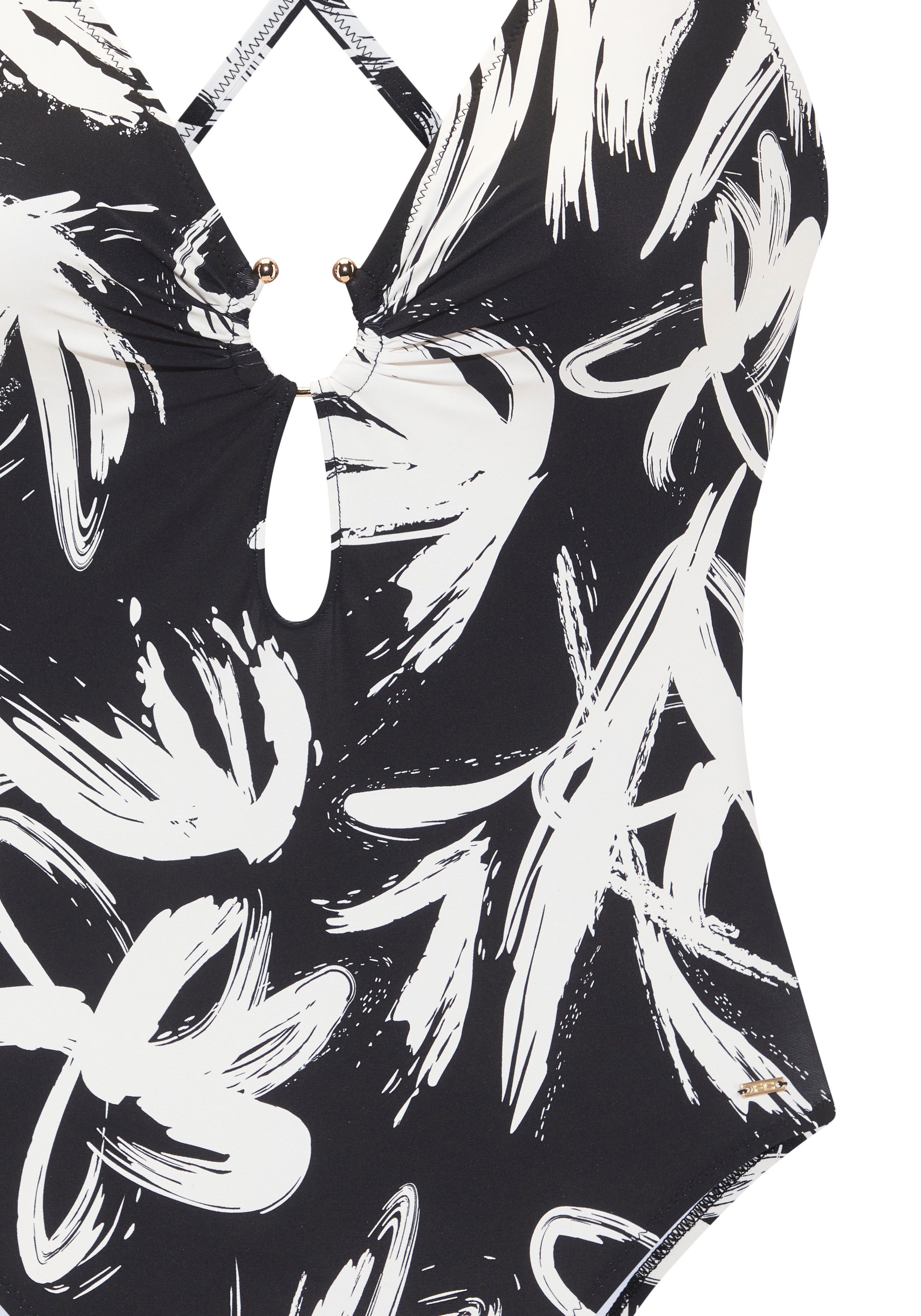 French Connection Badeanzug mit modischem Allover-Print