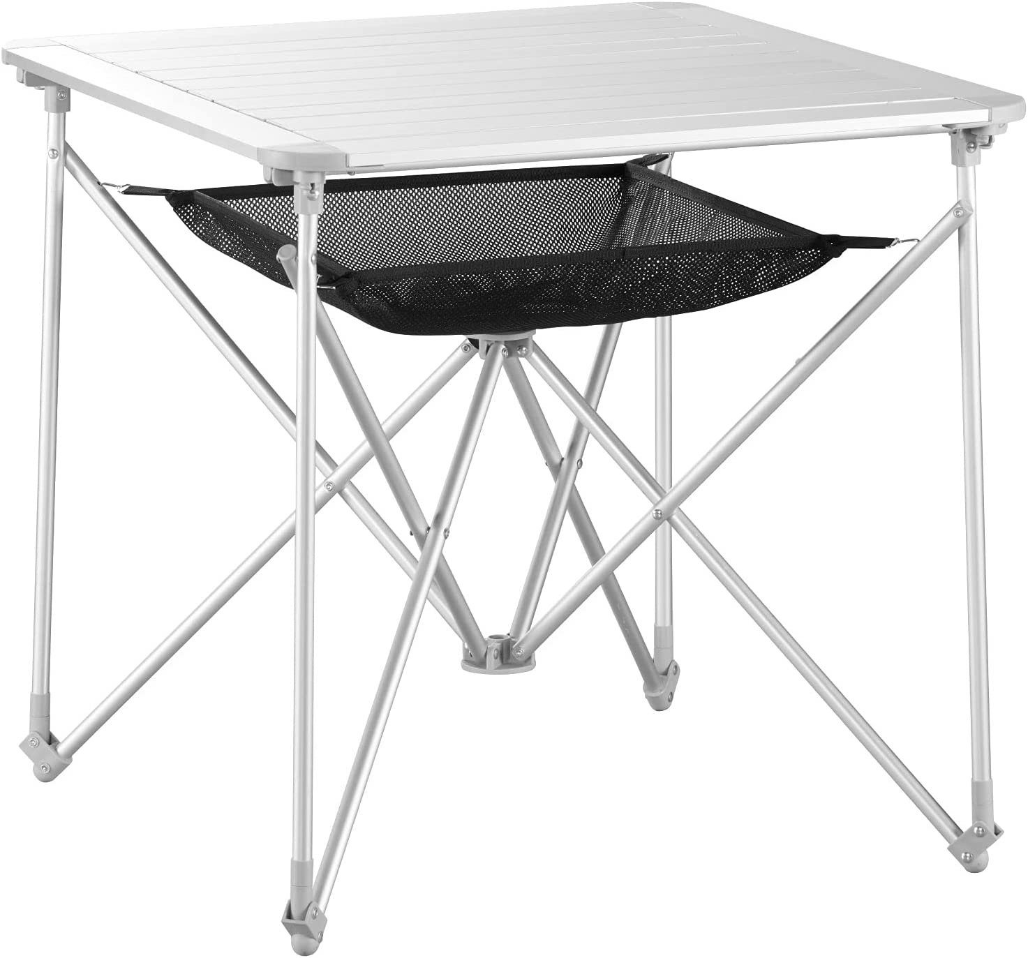 Falttisch Personen, durch Campingtisch Aluminium Tischplatte extra unter Stauraum 4 viel Beinfreiheit, der Netz UQUIP Mercy,