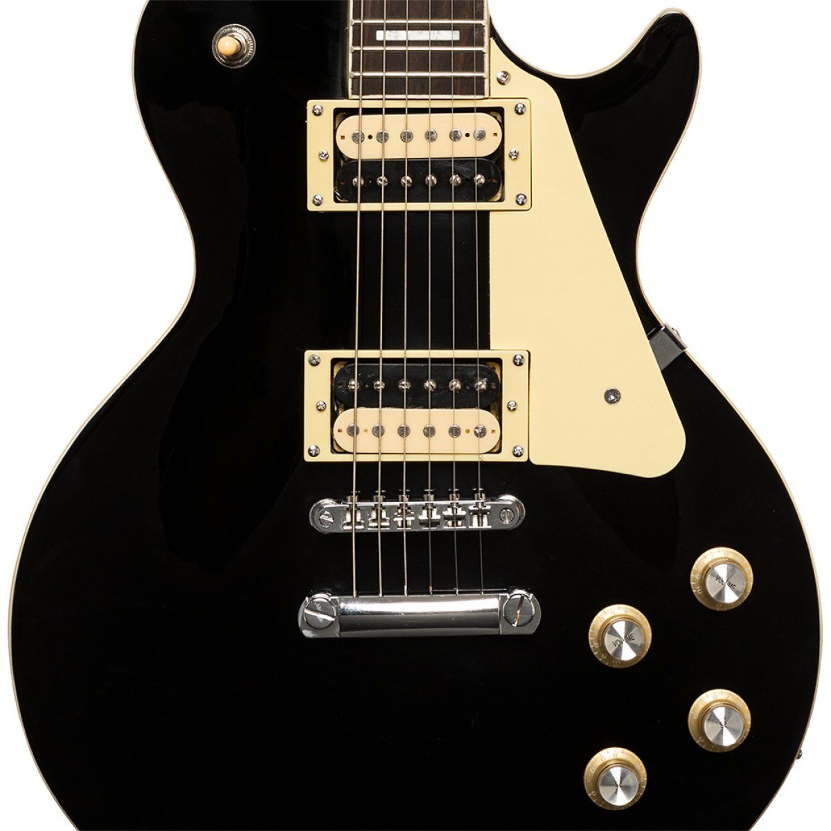 Stagg E-Gitarre SEL-STD BLK Standard Serie, E-Gitarre mit massivem Mahagonikorpus