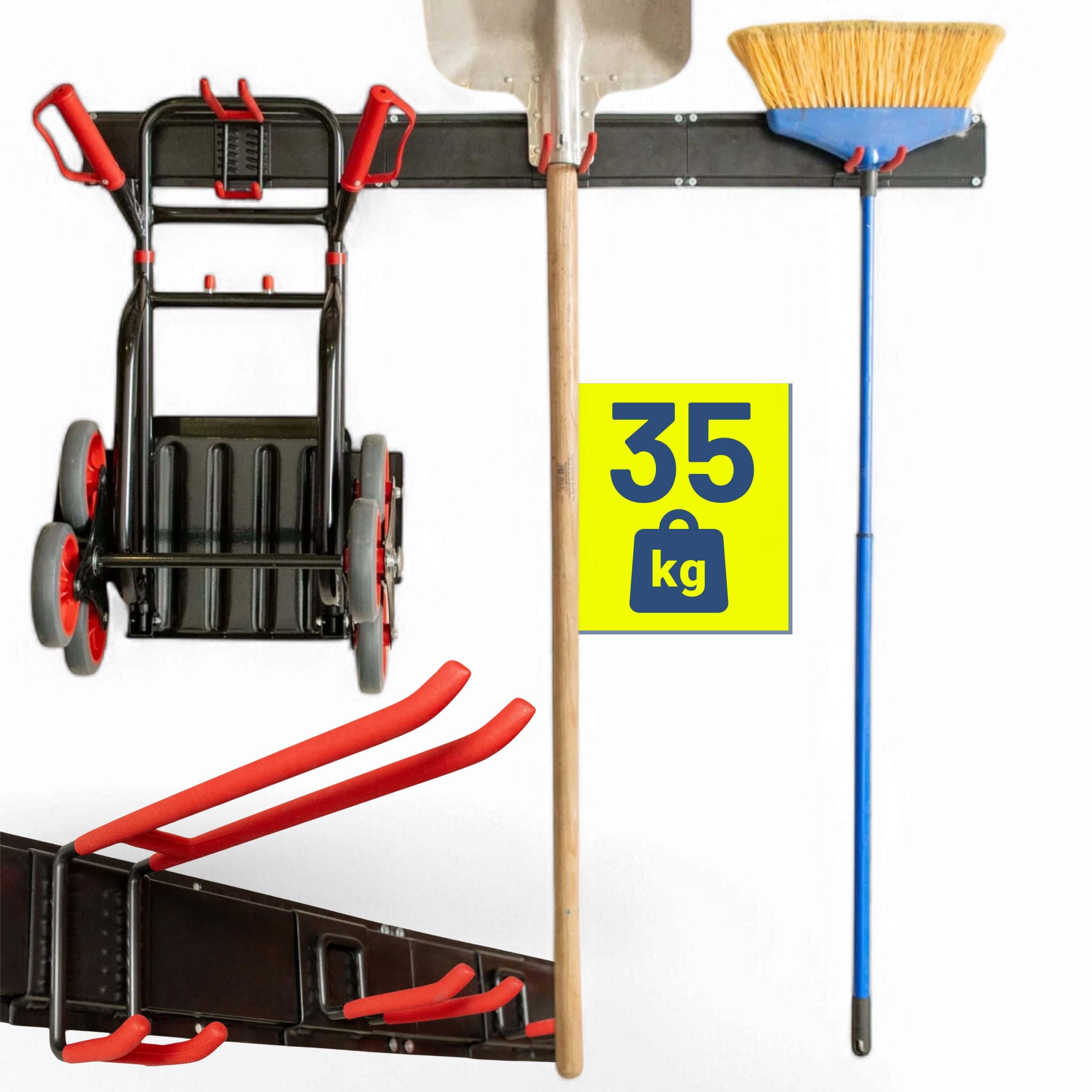 Pallit Gartengerätehalter BRACKET-S Besenhalterung 120cm Wand günstig online kaufen