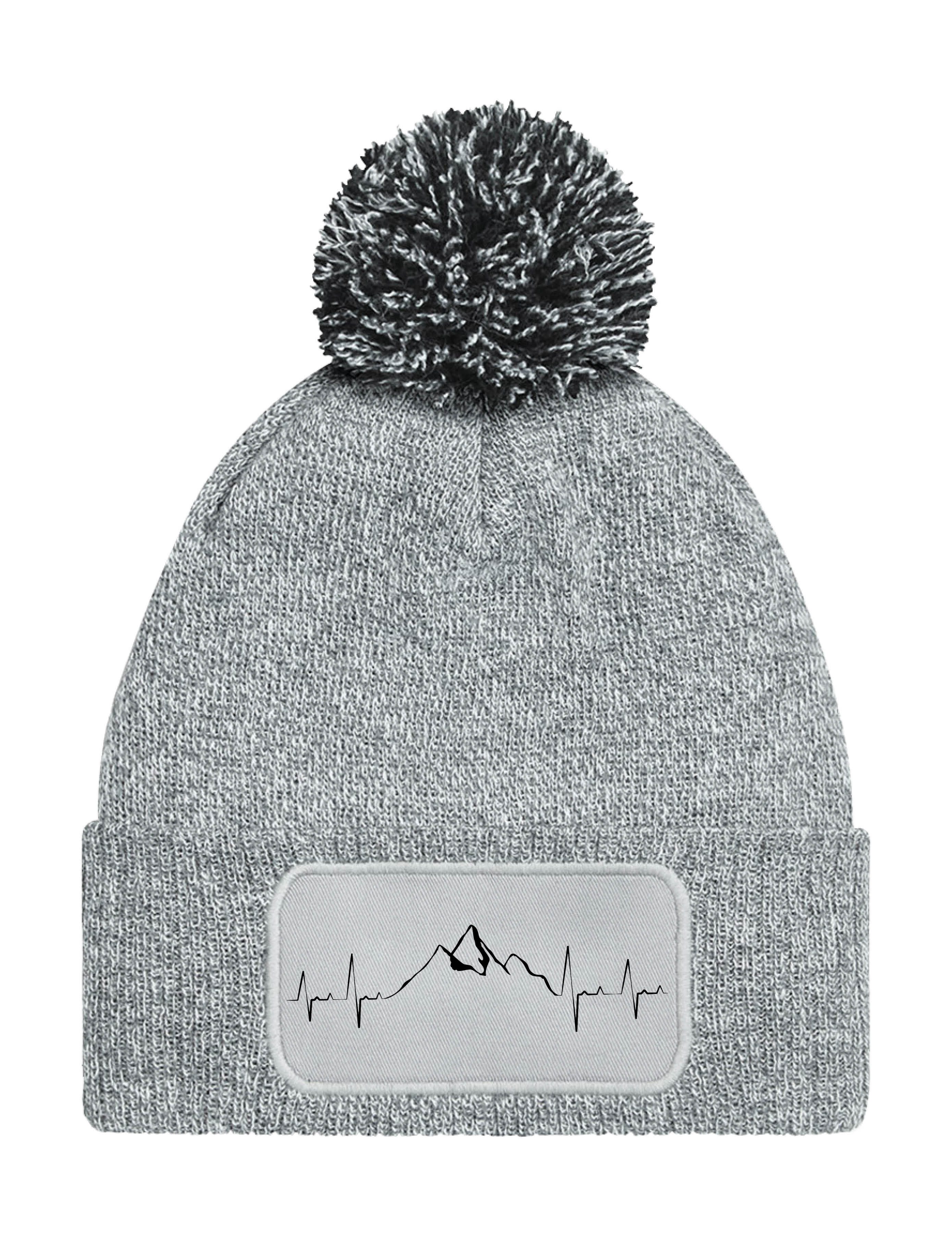 Youth Designz Beanie Unisex Strick Bommel Beanie Mütze mit Heartbeat Mounta günstig online kaufen