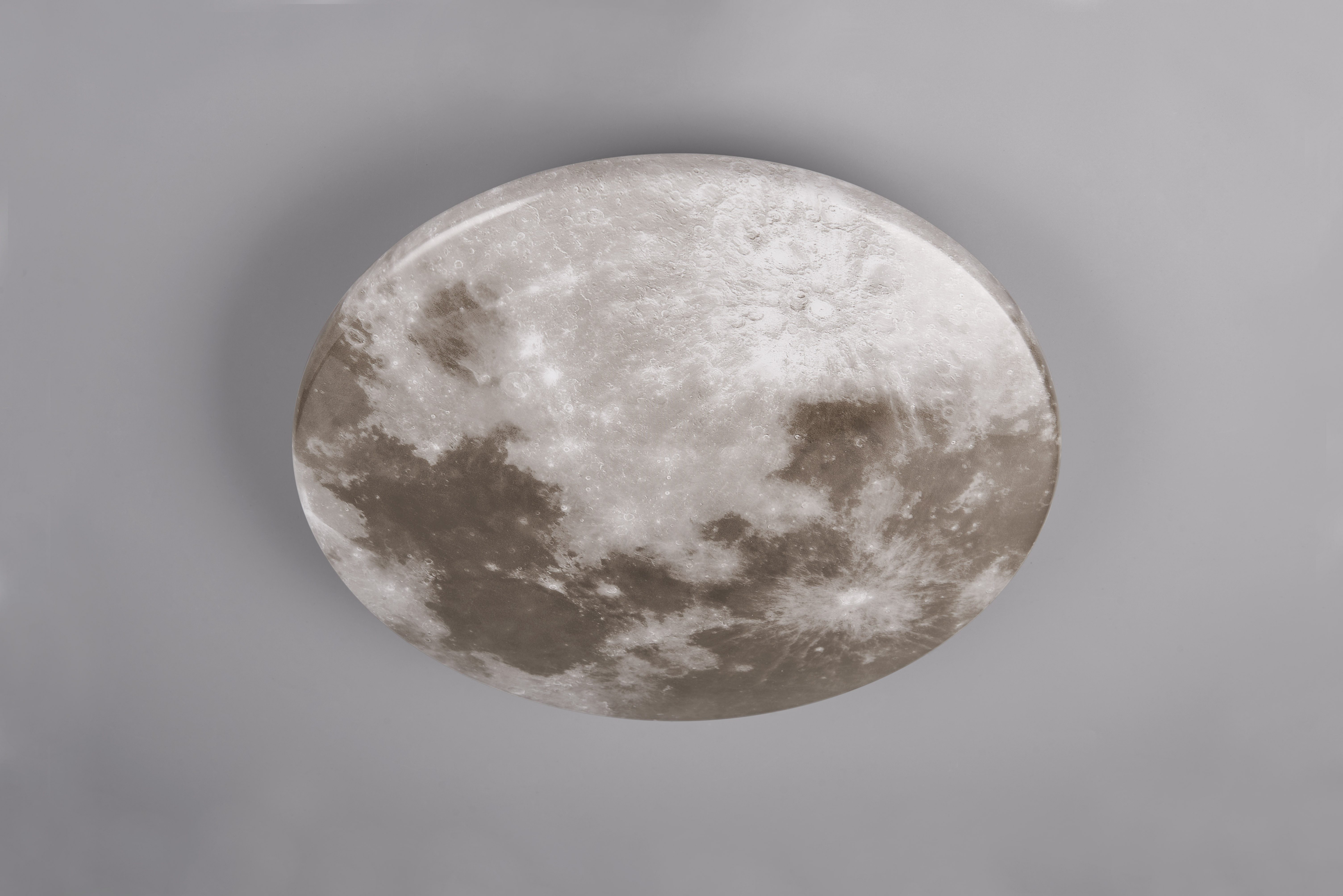 Reality Leuchten LED Deckenleuchte MOONIKA, Deckenlampe Mond IP 44 Bad Kinderzimmer Schlafzimmer, LED fest integriert, Warmweiß, LED 15W warmweiß 3000K 1500 Lm Mondleuchte Ø 37cm Kinder Deckenleuchte