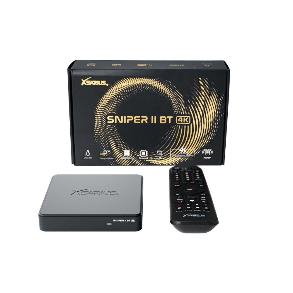 Xsarius Sniper 2 Bluetooth 4K - UHD Linux OTT Mediastreamer Netzwerk-Receiver
