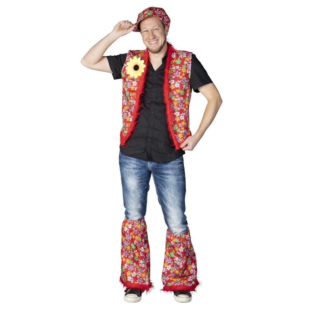 MICA Kostüm Faschingsset - Hippie - für Erwachsene - 3-teilig