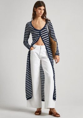 Pepe Jeans Maxikleid FRANCES DRESS aus Baumwollstrick mit Leinen