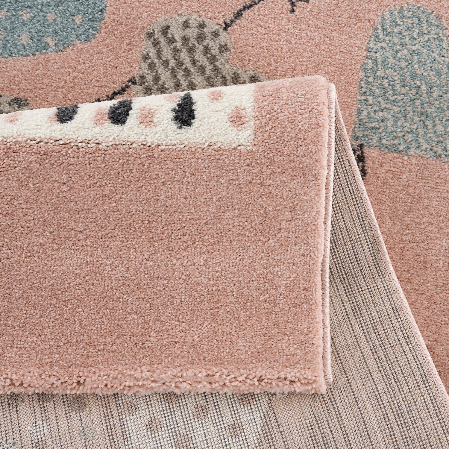 Jimri Kinderteppich Elefant mit Luftballons, Läufer, Kurzflor