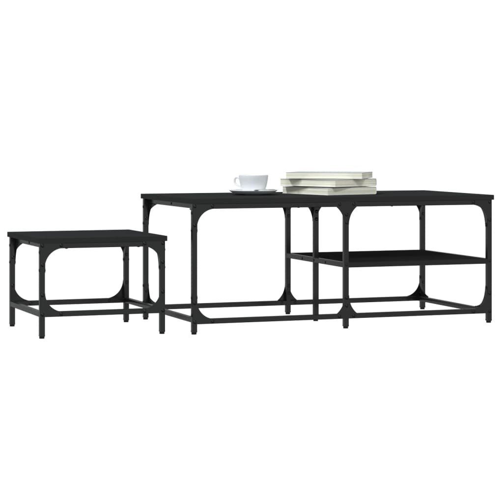 vidaXL Couchtisch Satztische 2 Stk. Schwarz günstig online kaufen