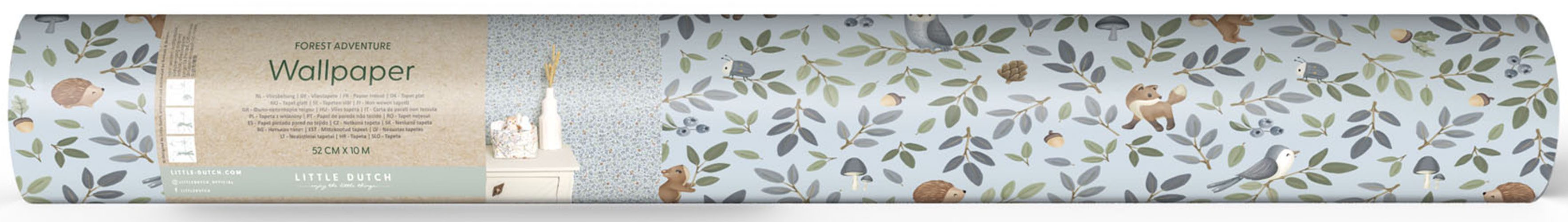 LITTLE DUTCH Fototapete Forest Adventure, glatt, neutral, (1 St), 10mx52cm (ca. 5m2)