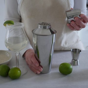 Contacto Cocktail Shaker, Edelstahl, Cocktailshaker dreiteilig, hochglänzend, leicht auseinander zu nehmen