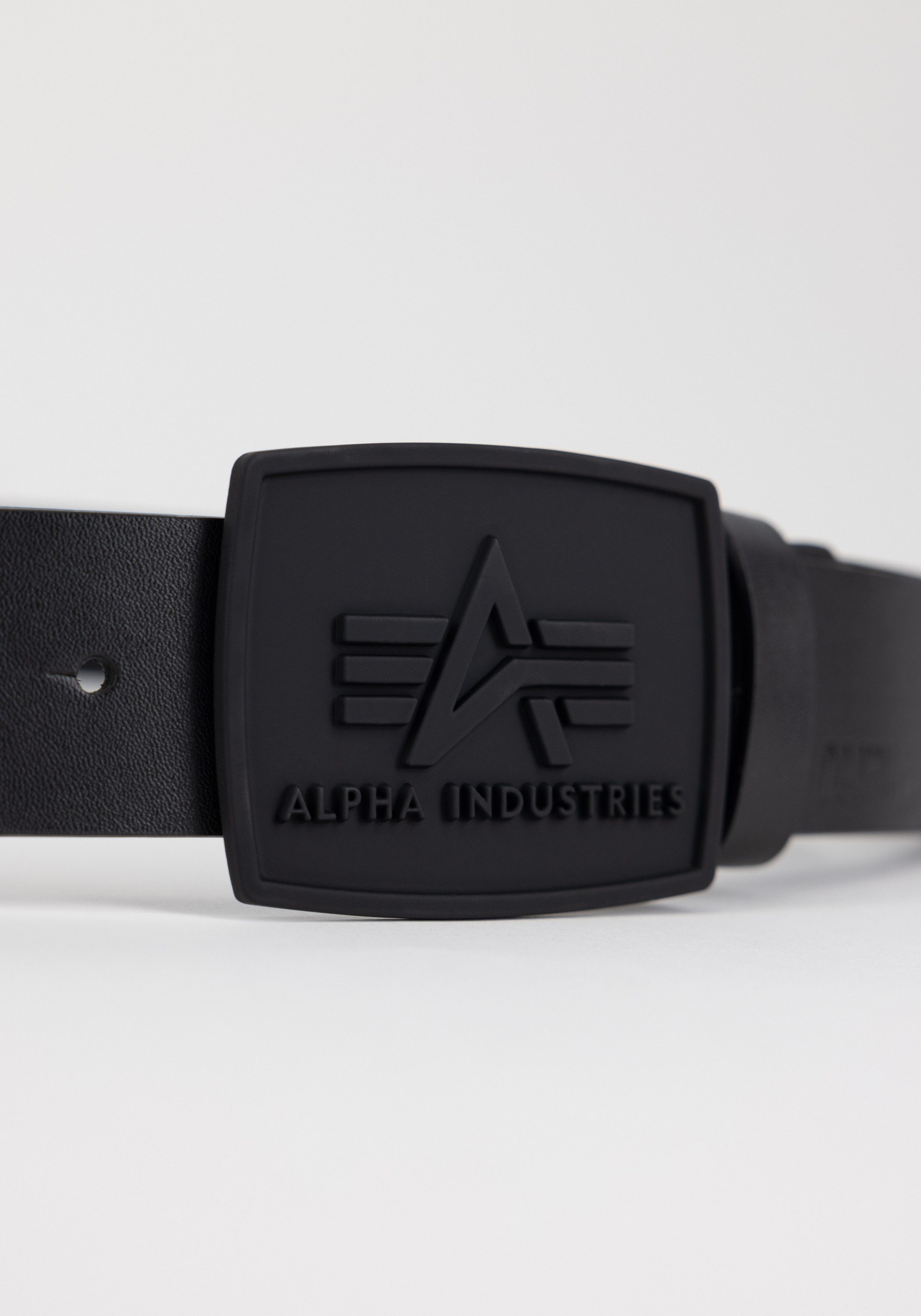 Alpha Industries Ledergürtel All Black Belt