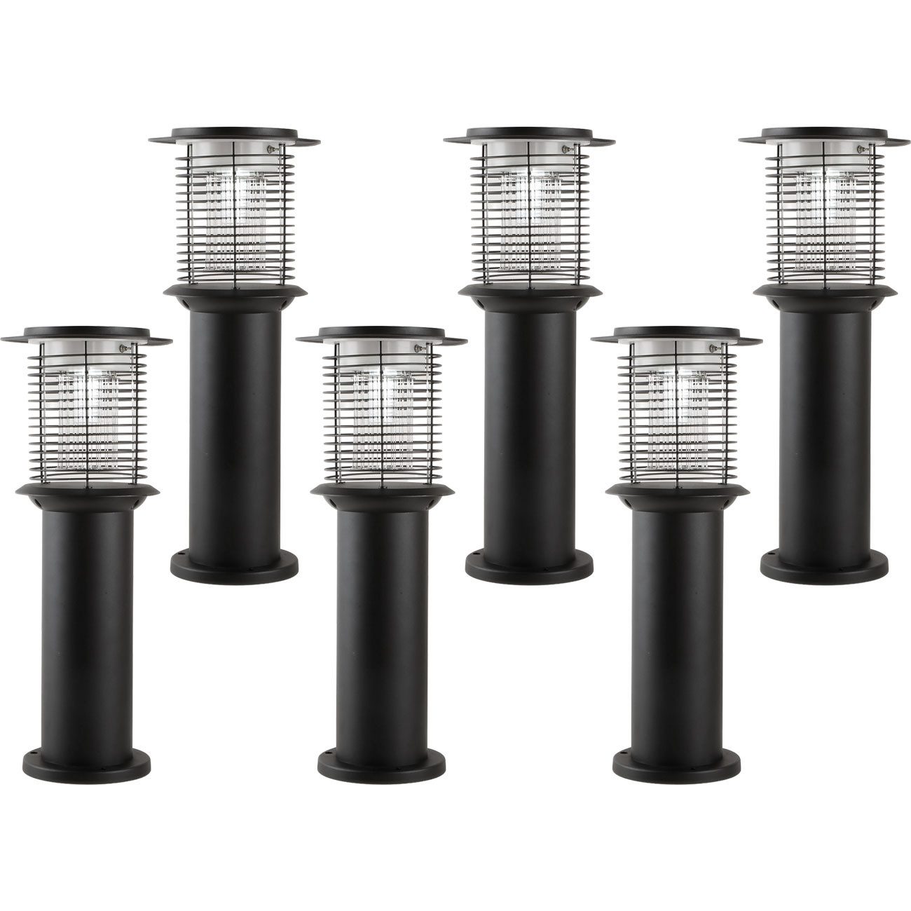 shop'n smile ideoon LED Gartenleuchte Solar Gartenlampe LED Wegeleuchte UV Insektenschutz deckt 50-100 m², LED fest integriert, Deckt 50–100 m² ab, UV Insektenschutz 15lm, IP44, 25x60 cm