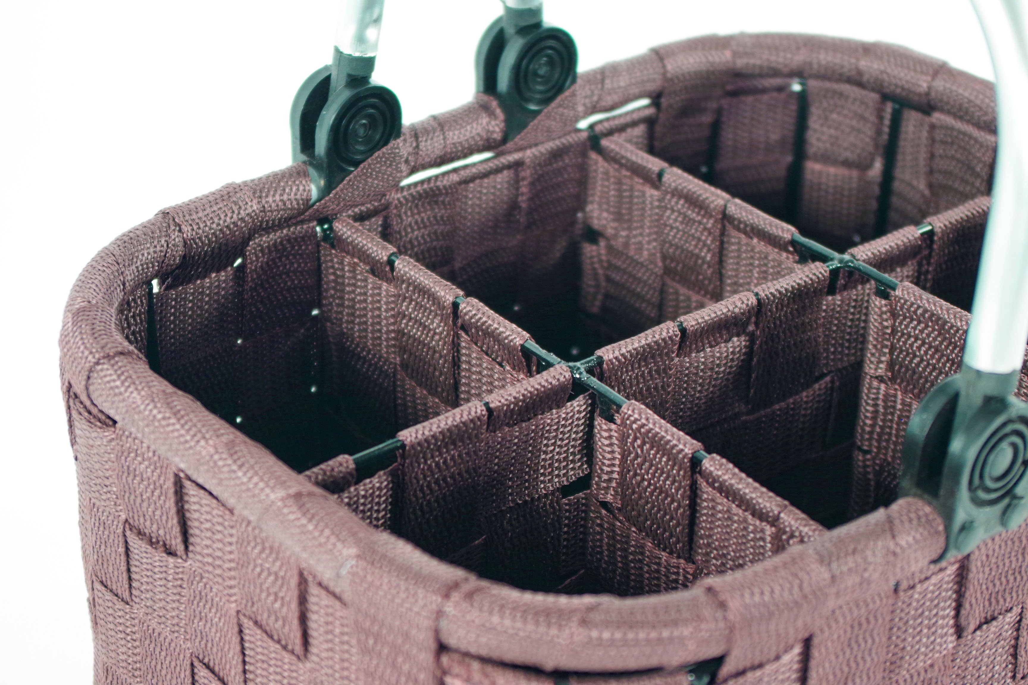 Kobolo Flaschenkorb Flaschenträger -Nylongeflecht- 6 Flaschen - braun günstig online kaufen