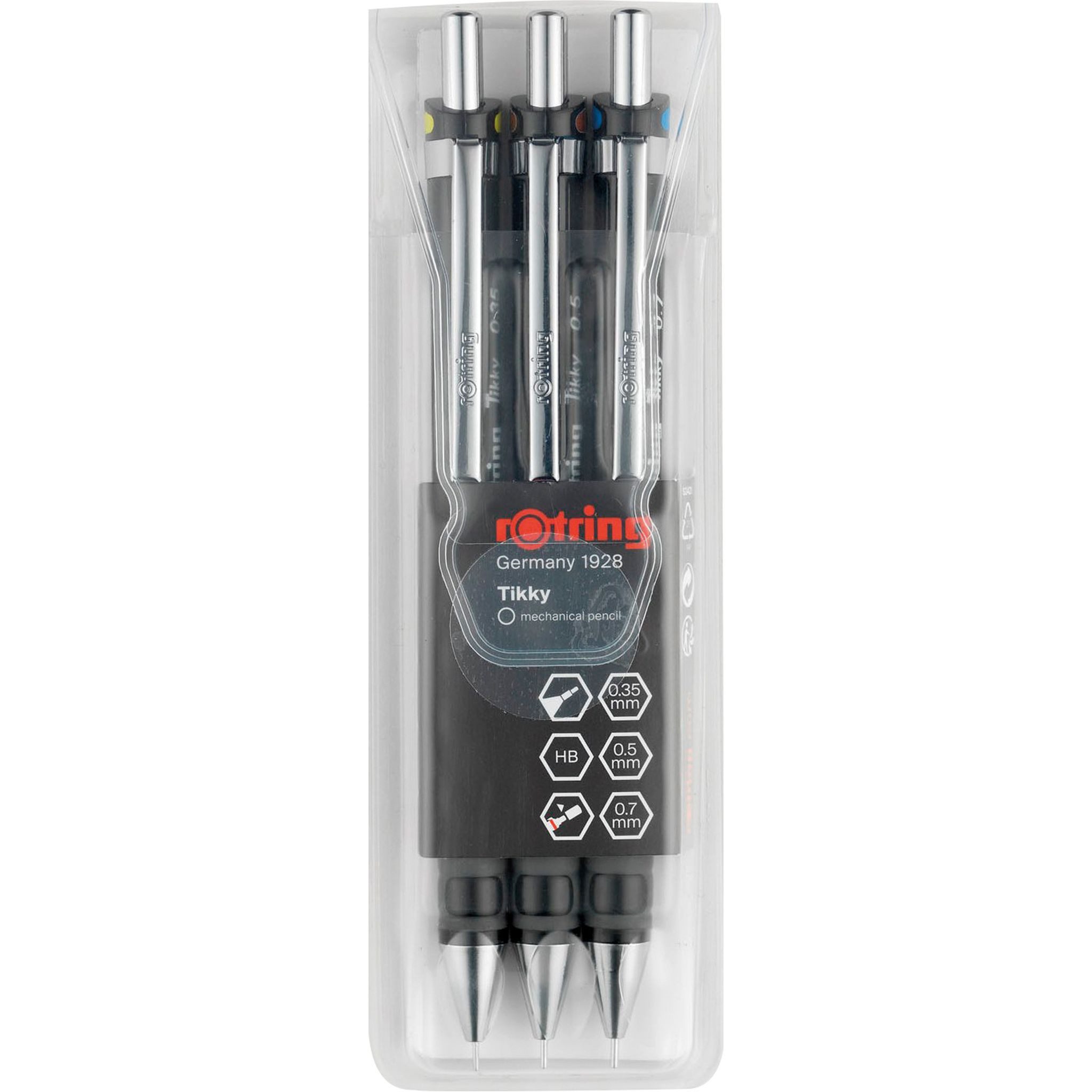 ROTRING Druckbleistift Rotring Feinminenstift Tikky ReDesign - 0,35/0,5/0,7 mm, 3er Etui, HB