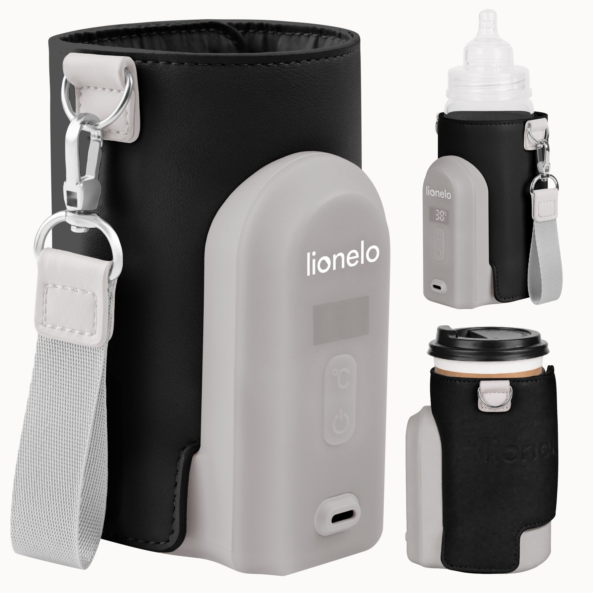 lionelo Babyflaschenwärmer THERMUP GO EVO, USB-C/4500mAh/9 Std. Betrieb