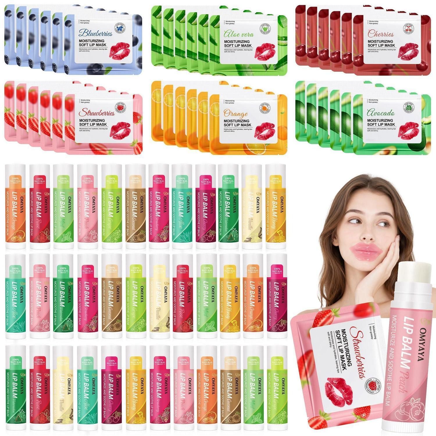LuxusKollektion Lippenpflege-Set Lippenpflege Set Fruchtig 72Stk