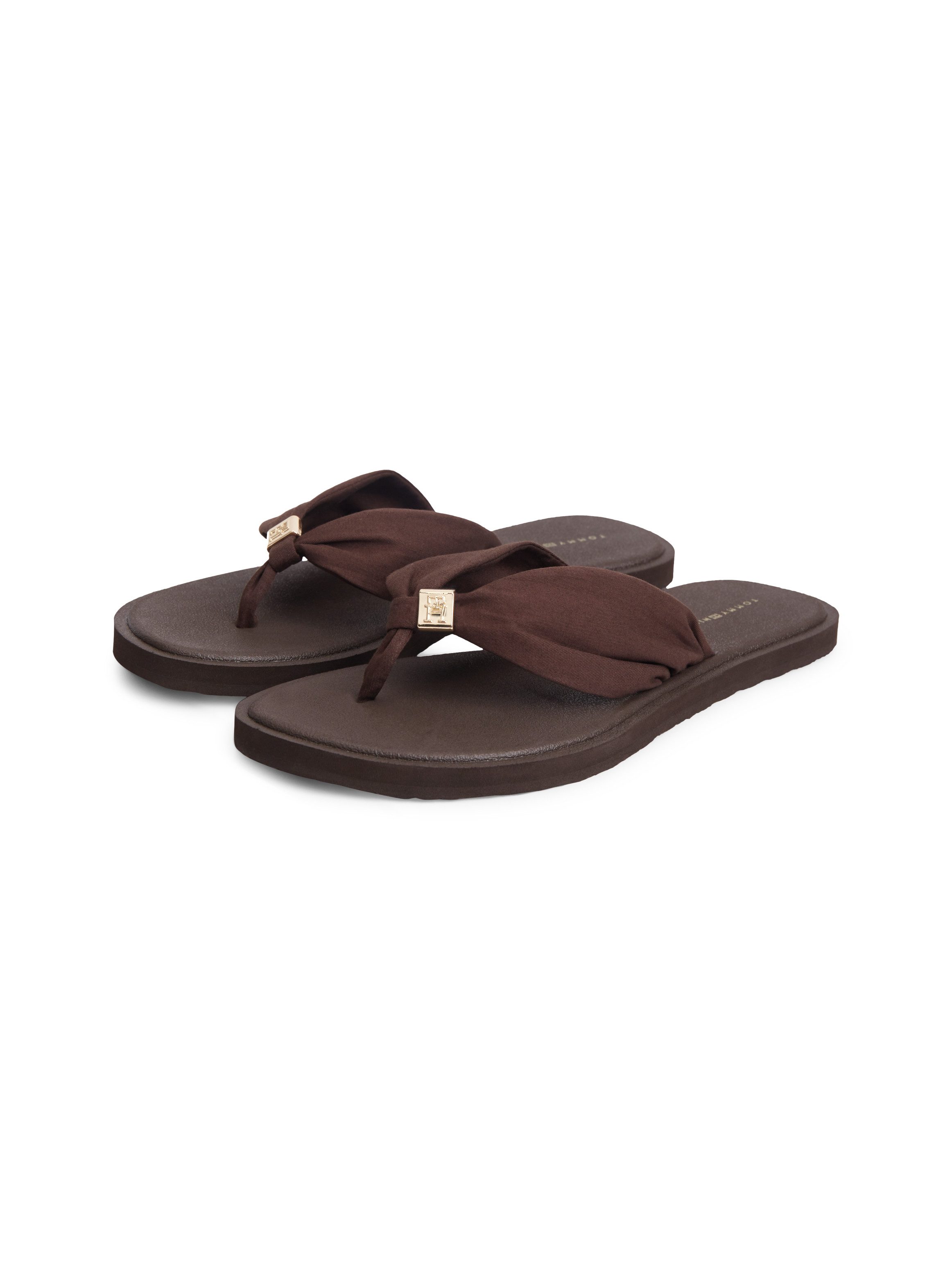 Tommy Hilfiger TH SCANDI SOFT SUMMER SANDAL Zehentrenner Sommerschuh, Strandschuh mit Schmuckelement
