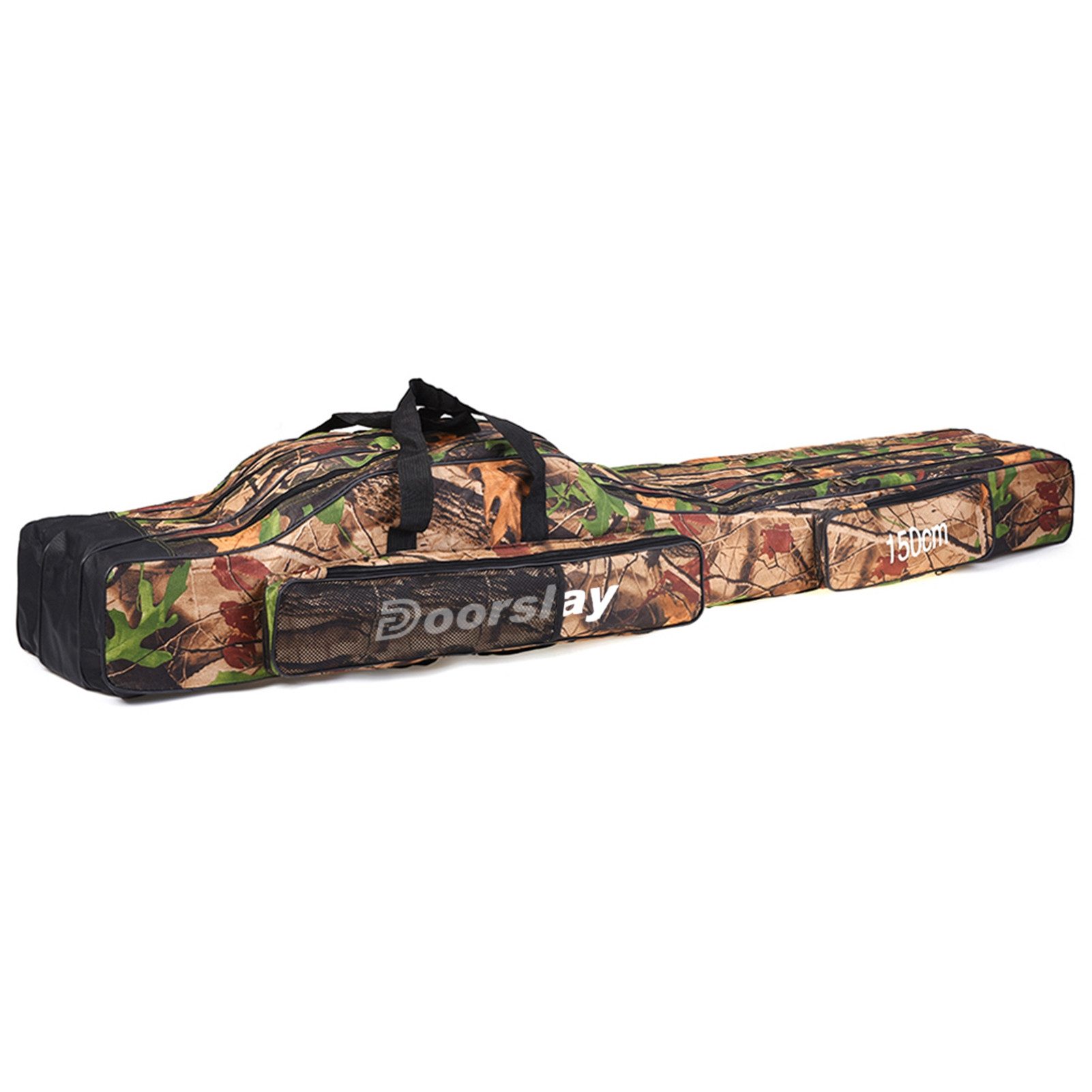 GARRYFIZH Angelrutentasche Fishing Rutentasche 3 Fächer Angelrucksack Angeltasche 150cm, Große Kapazität, Reißfest und wasserdicht