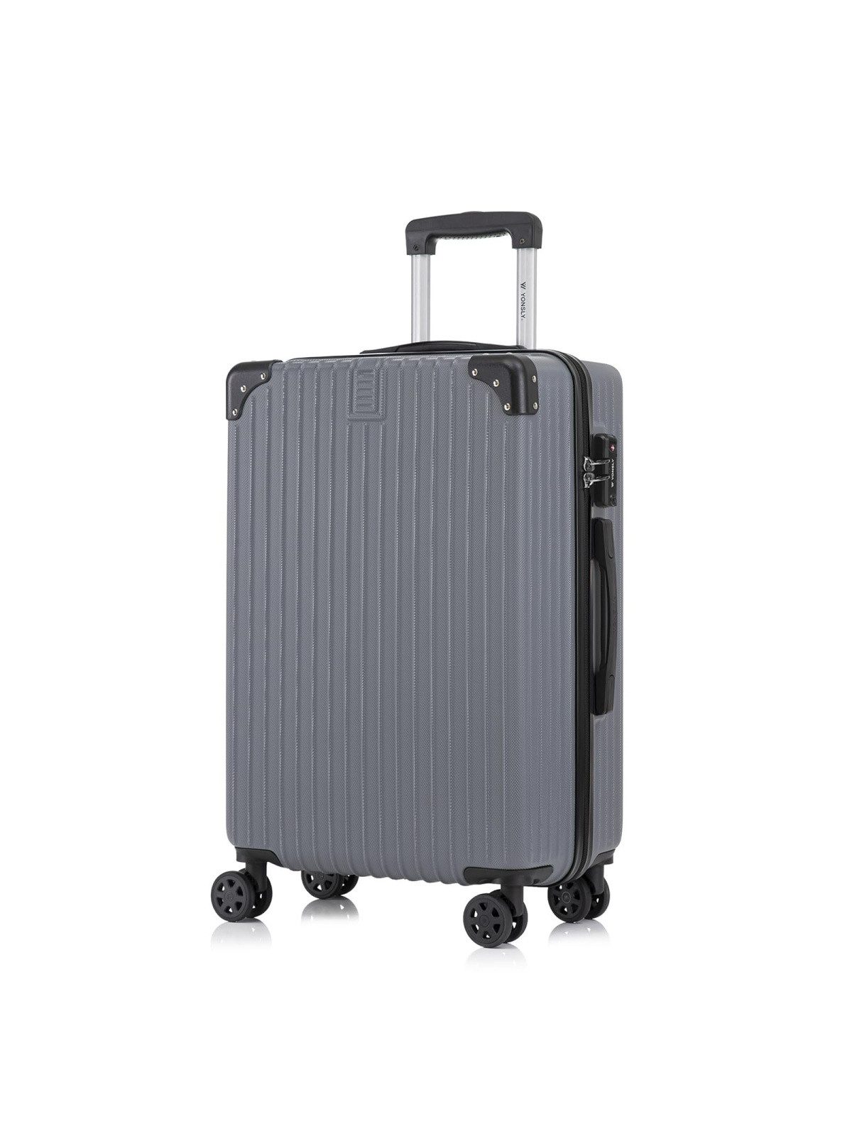 YONSLY Hartschalen-Trolley Premium Reisekoffer Hartschalen-Trolley Kabinenkoffer, 4 Rollen, TSA-Schloss, YKK-Reißverschluss, austauschbare Rollen und Griffe