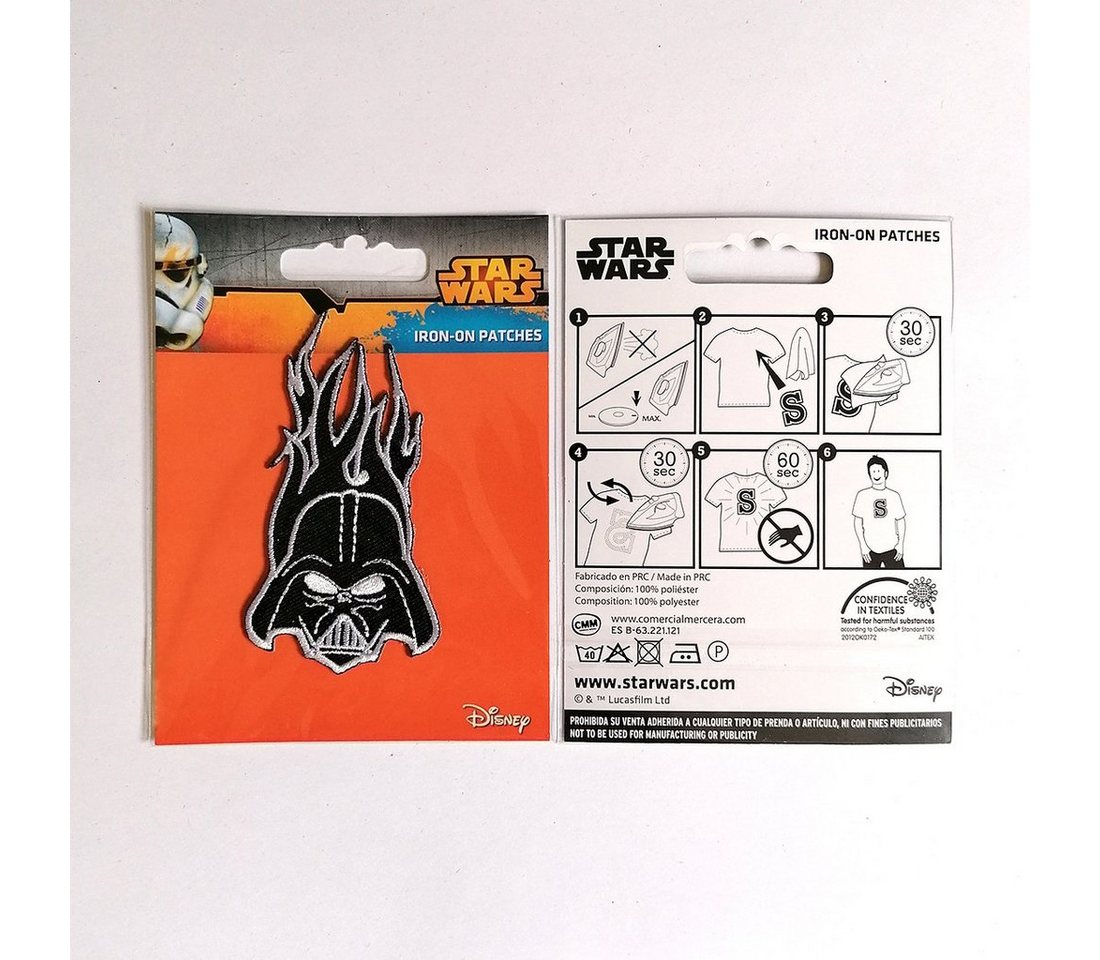 Thumbnail - Disney Aufnäher Bügelbild, Aufbügler, Applikationen, Patches, Flicken, zum aufbügeln, Polyester, Darth Vader 2 - Größe: ...