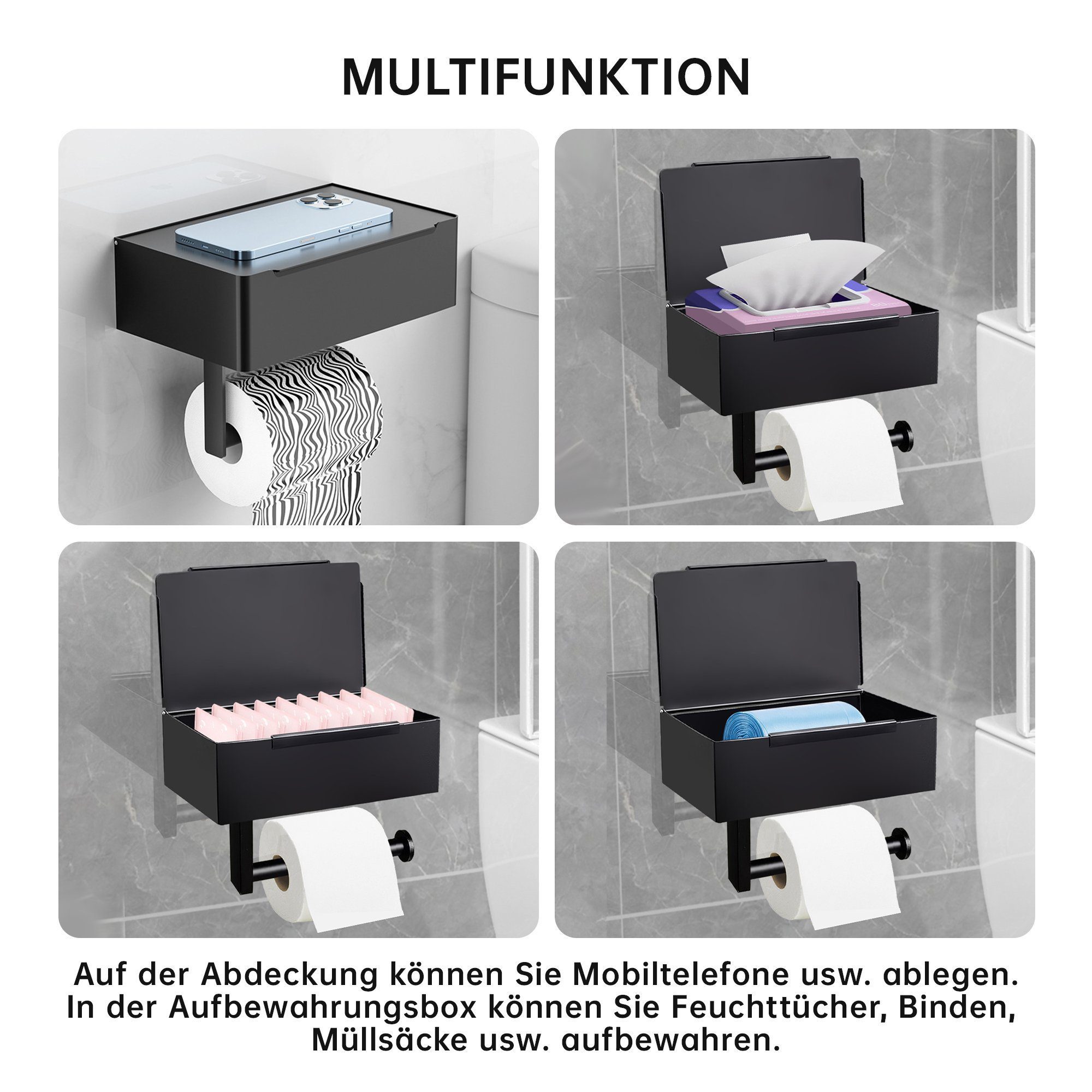 Erstaunlich Klopapierhalter Mit Feuchttcherbox Fotos