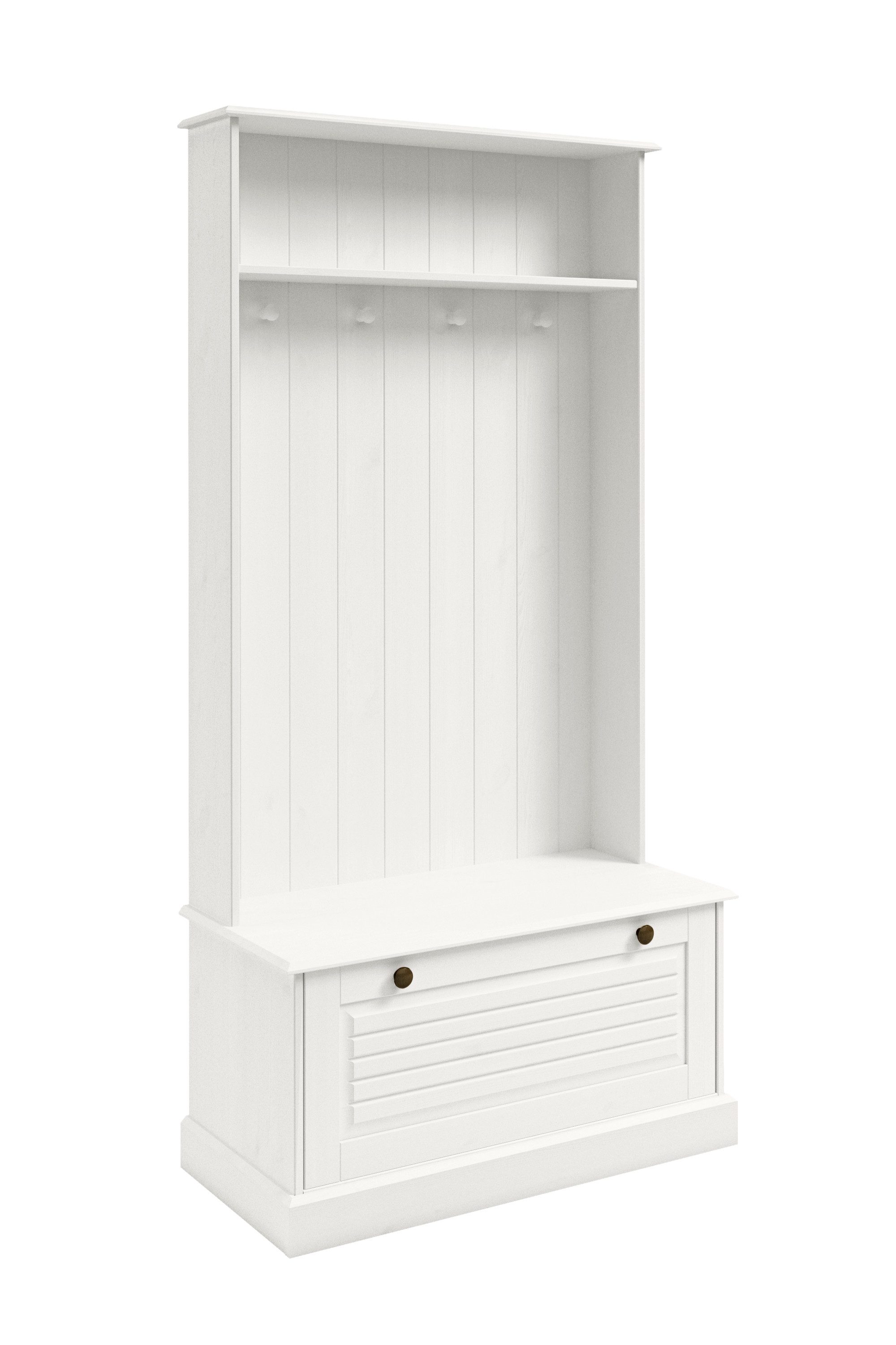 Home affaire Kompaktgarderobe "Liotta" Mit einer Klappe und 4 Kleiderhacken günstig online kaufen