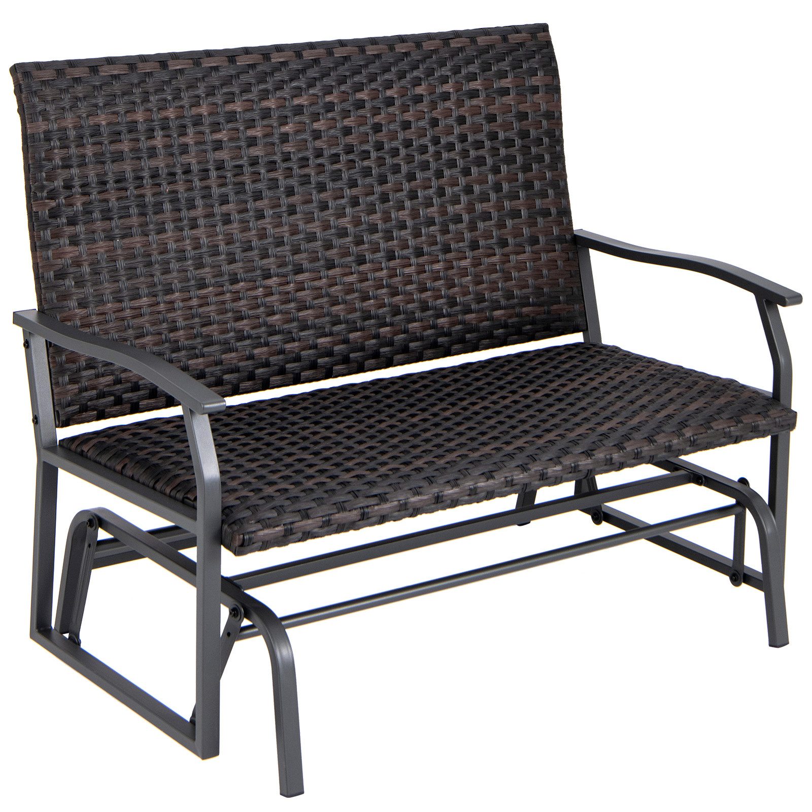 COSTWAY Gartenbank, 2- Sitzer Schaukelbank PE-Rattan, günstig online kaufen