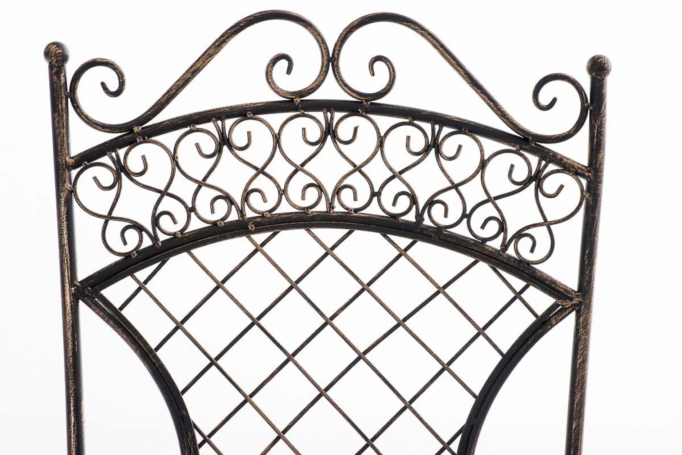 bronze Terrasse antik 42 Maße braun Eisen, Terrassenstuhl Balkonstuhl, aus (Hochwertiger Klappstuhl Adelia 1 - - x Farbe: handgefertigtem Balkon, TPFGarden 94cm 47 Garten, und (TxBxH): - x Metallstuhl Gartenstuhl St), stabiler für