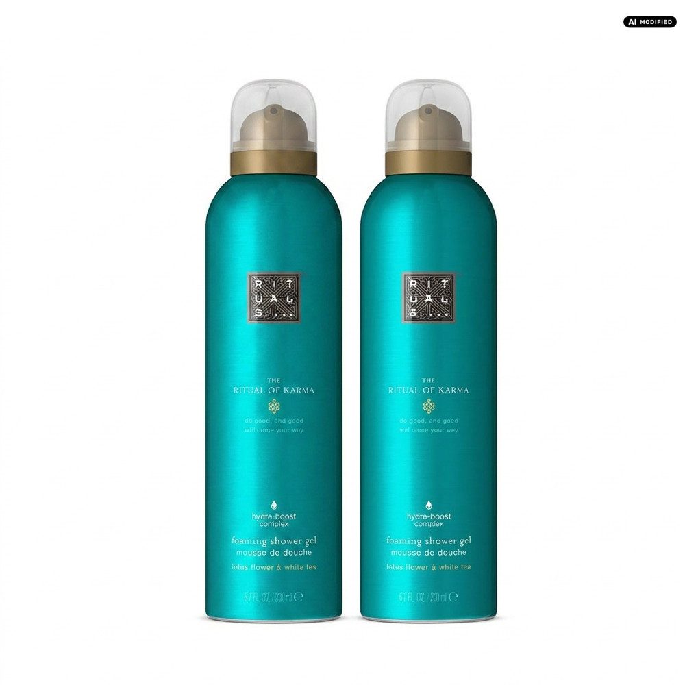 Rituals Duschgel Rituals The Ritual of Karma Foaming Shower Gel Duschschaum 2er Set, Praktisches 2er Set für luxuriöse Duschmomente