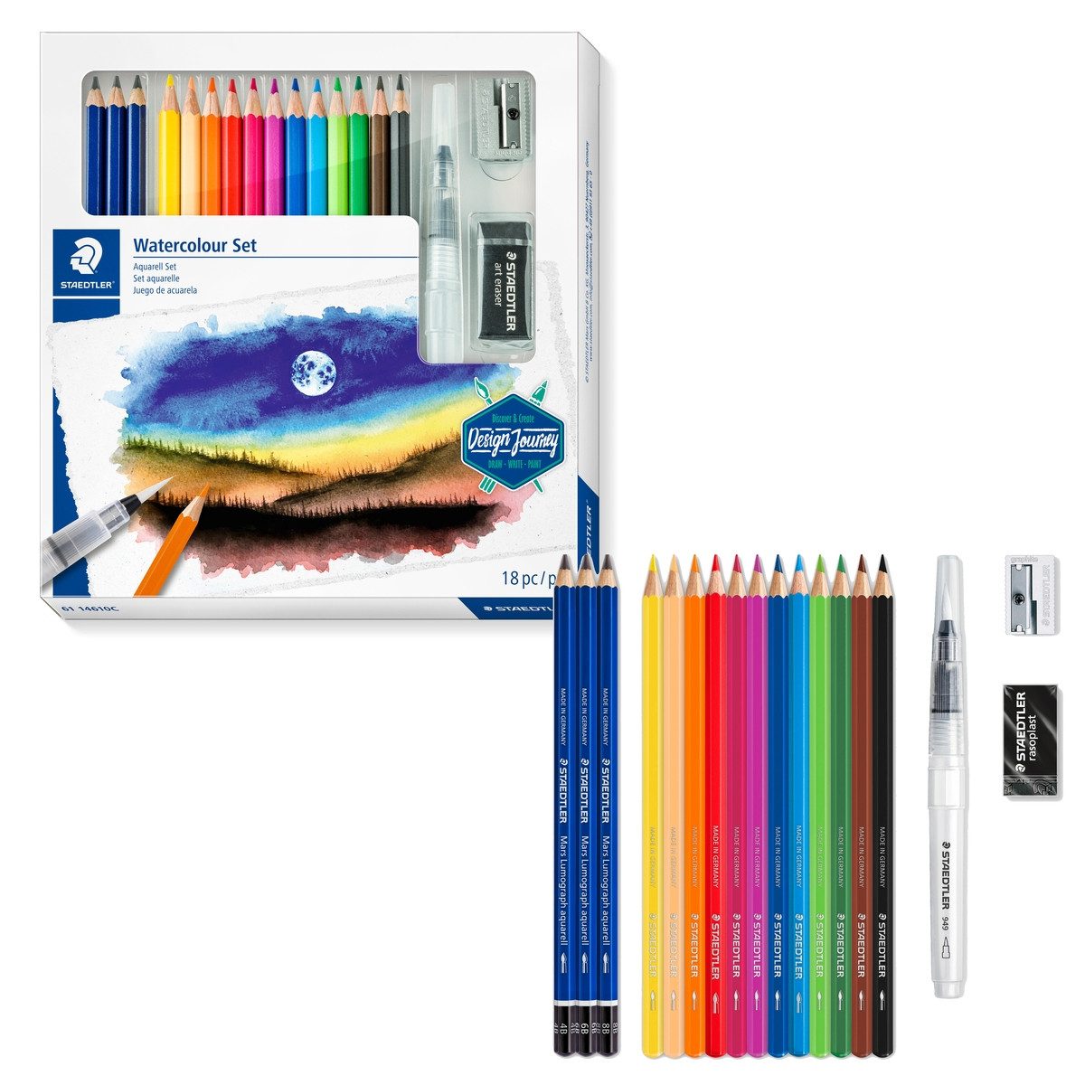 STAEDTLER Bleistift STAEDTLER Aquarell Set Kartonetui