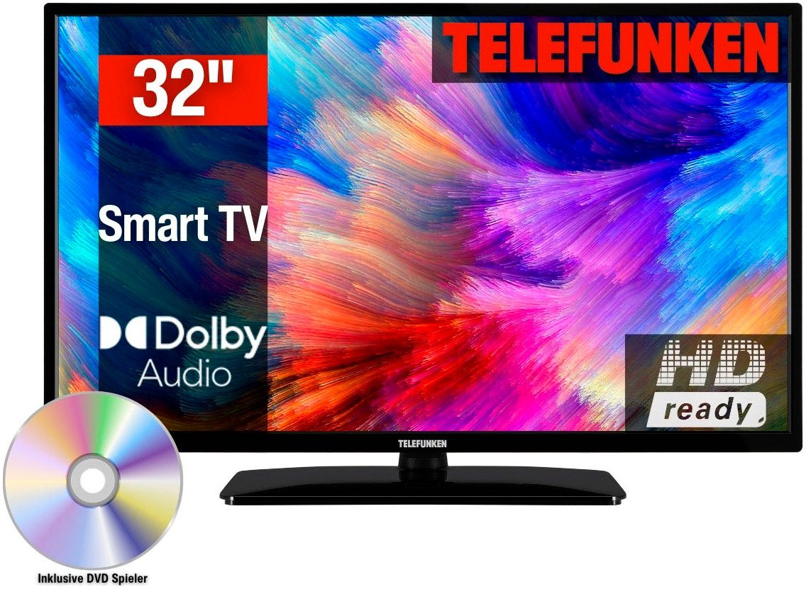 Telefunken D32H550M4CWDI LEDFernseher (80 cm/32 Zoll, HDready, SmartTV, integrierter DVD