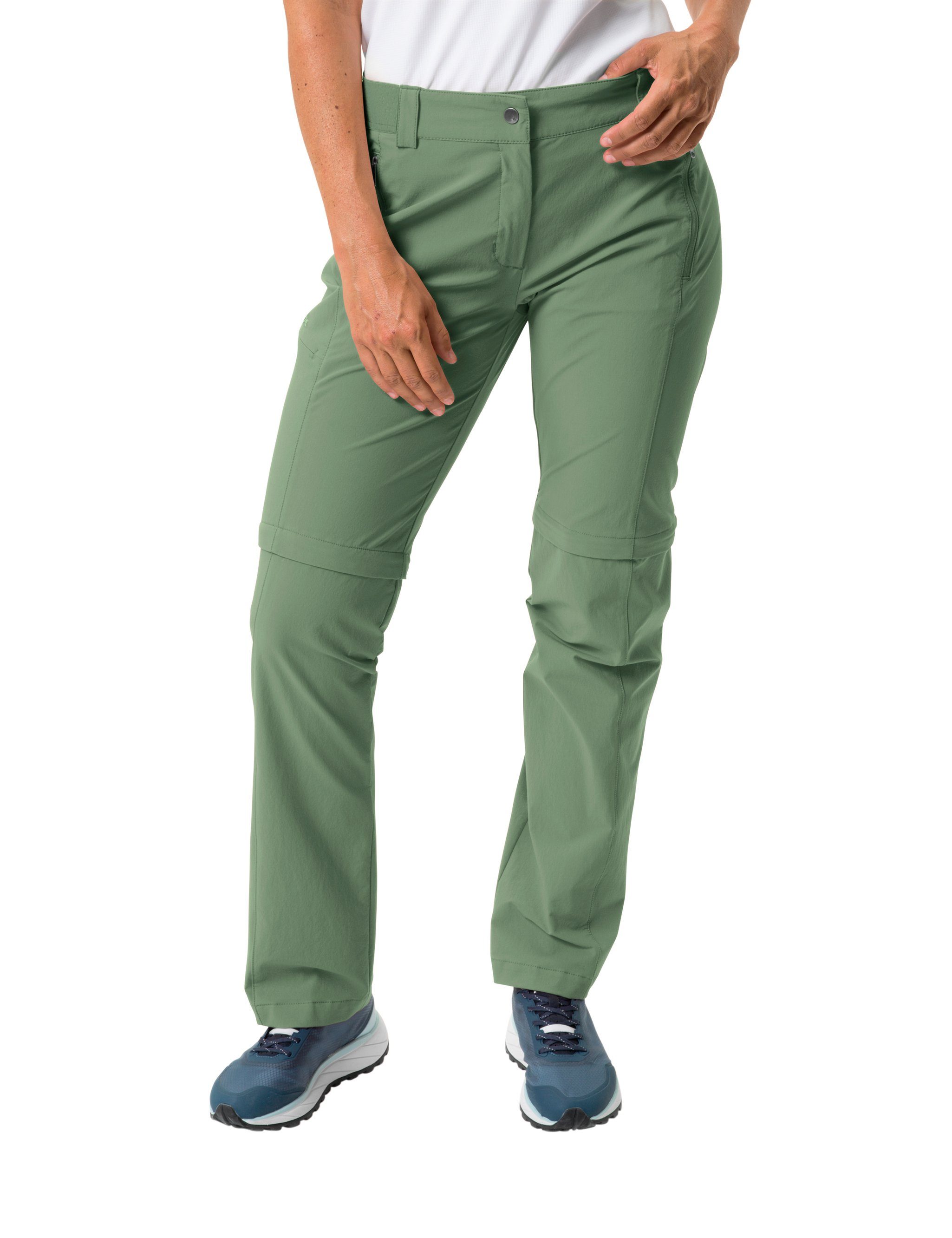 T-Zip Grüner Knopf II VAUDE willow Funktionshose (1-tlg) Women's Stretch ZO Farley green Pants
