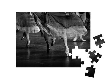 puzzleYOU Puzzle Schwanensee-Ballett, schwarz-weiß, 48 Puzzleteile, puzzleYOU-Kollektionen Fotokunst