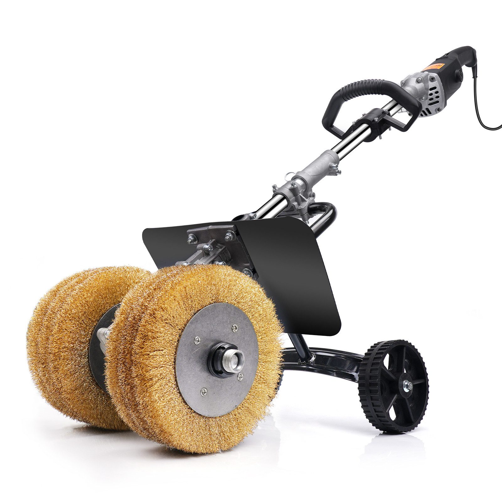 XERSEK Walzenschleifer 3850W Schleifmaschine mit 2 XXL-Stahlbürsten für Metallentrostung, max. 4000 U/min, (Kabellänge: 2 M), Stufenl.Drehzahl, 6-in-1 Fkt. Satiniermaschine, Bürstenkopf Ø180×100mm