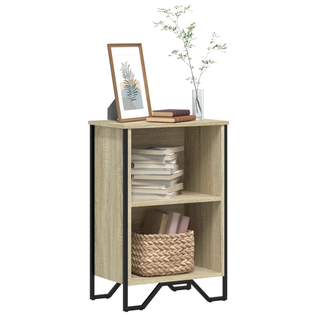 vidaXL Bücherregal NA Bücherregal aus Holz mit 2 Fächern Sonoma Eiche 50x31x74,5 cm für m