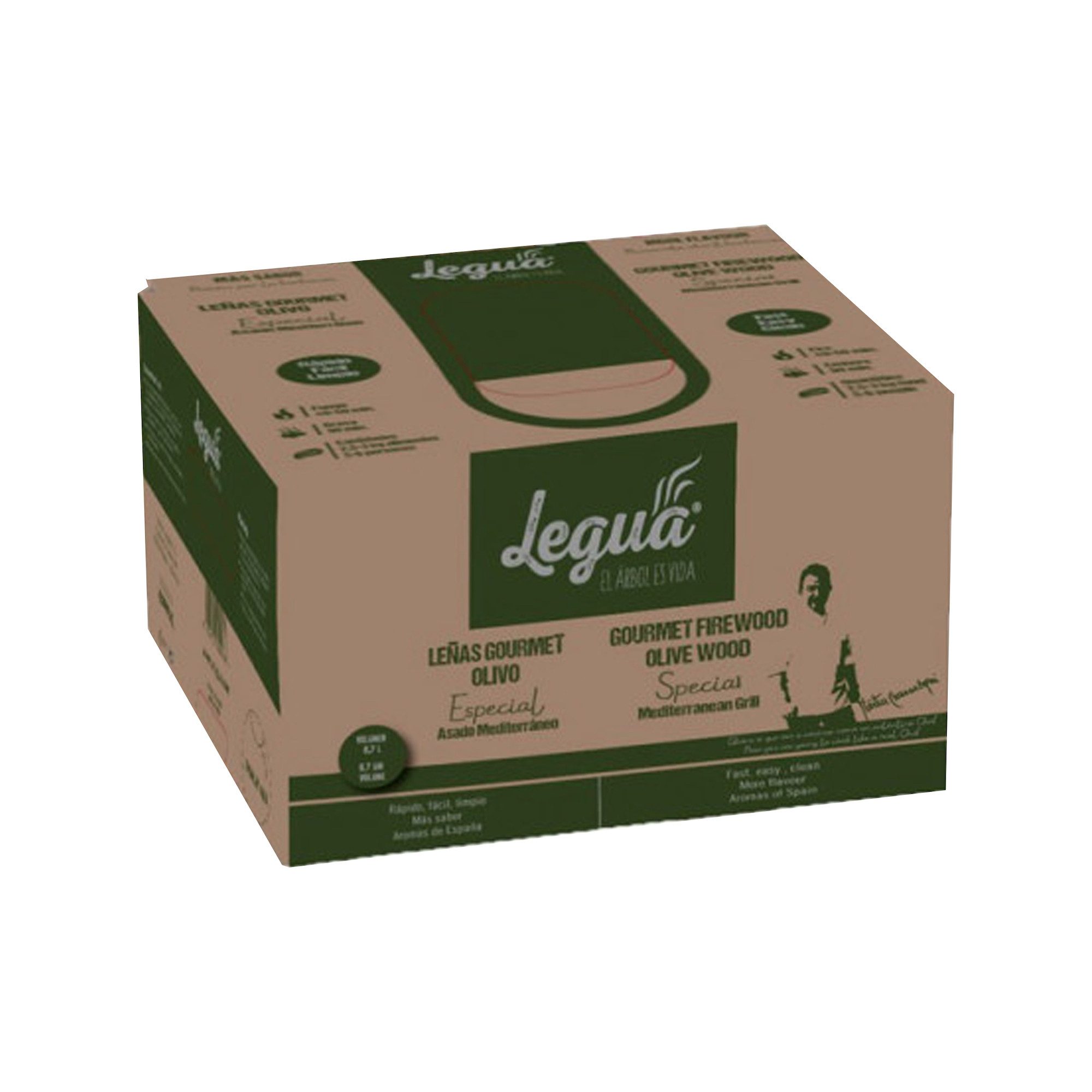 Legua Holzkohlegrill Trockenes Maslin-Grillholz