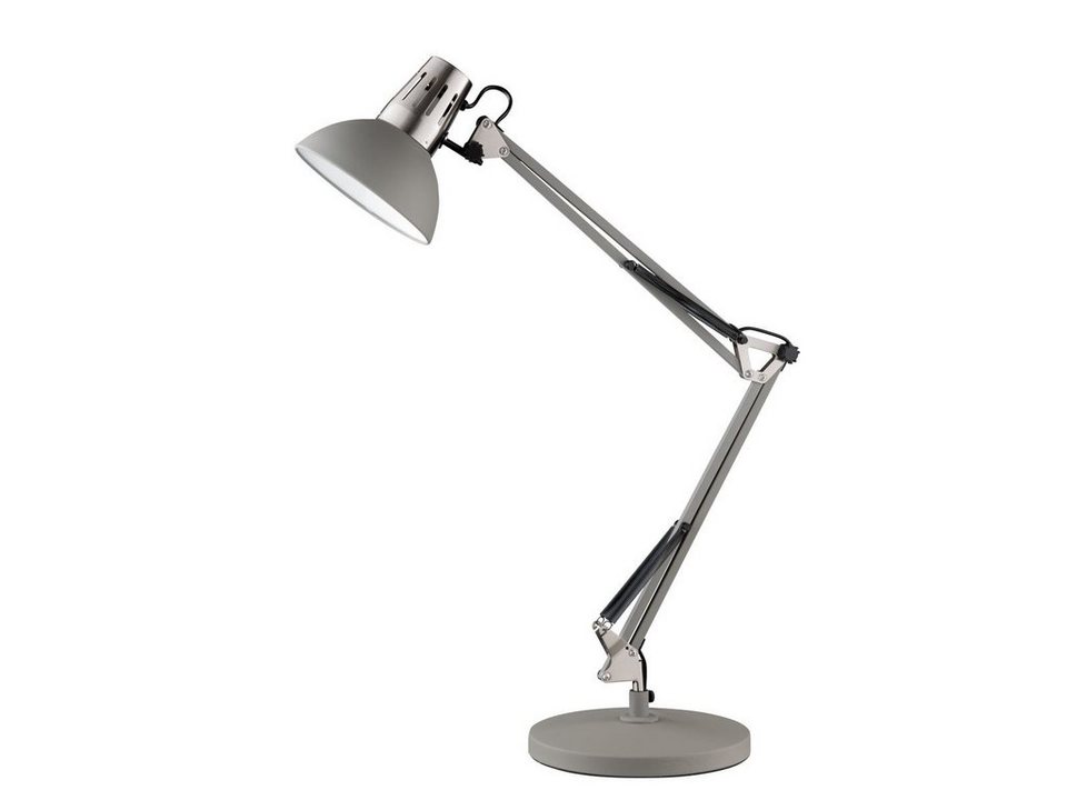 FISCHER & HONSEL LED Schreibtischlampe, LED wechselbar, Warmweiß, Retro  Klemmleuchte Arbeitsplatzbeleuchtung Bürobeleuchtung Höhe 74,5cm