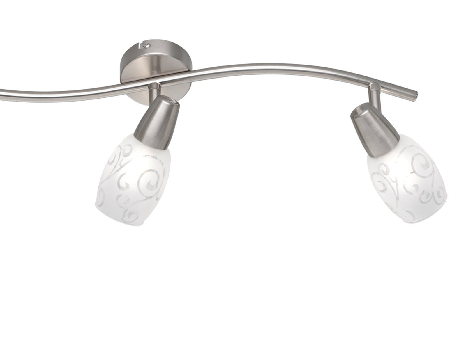 Reality Leuchten LED Deckenstrahler, Dimmfunktion, LED wechselbar, Warmweiß, innen Deckenleuchte 3 Glas Lampenschirme, Treppenhaus & Ankleidezimmer