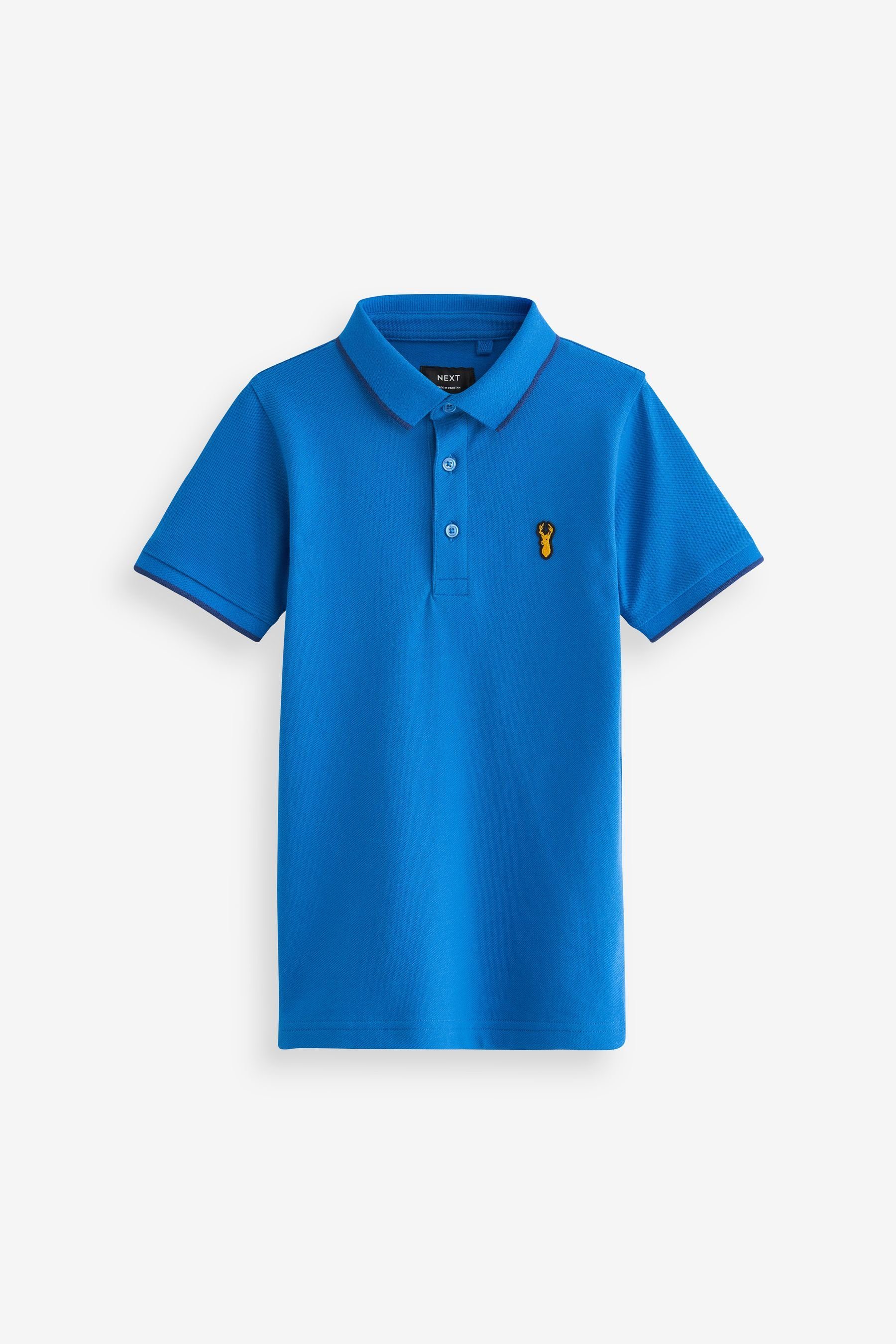 Next Poloshirt Kurzärmeliges Polo-Shirt Cobalt Blue (1-tlg)