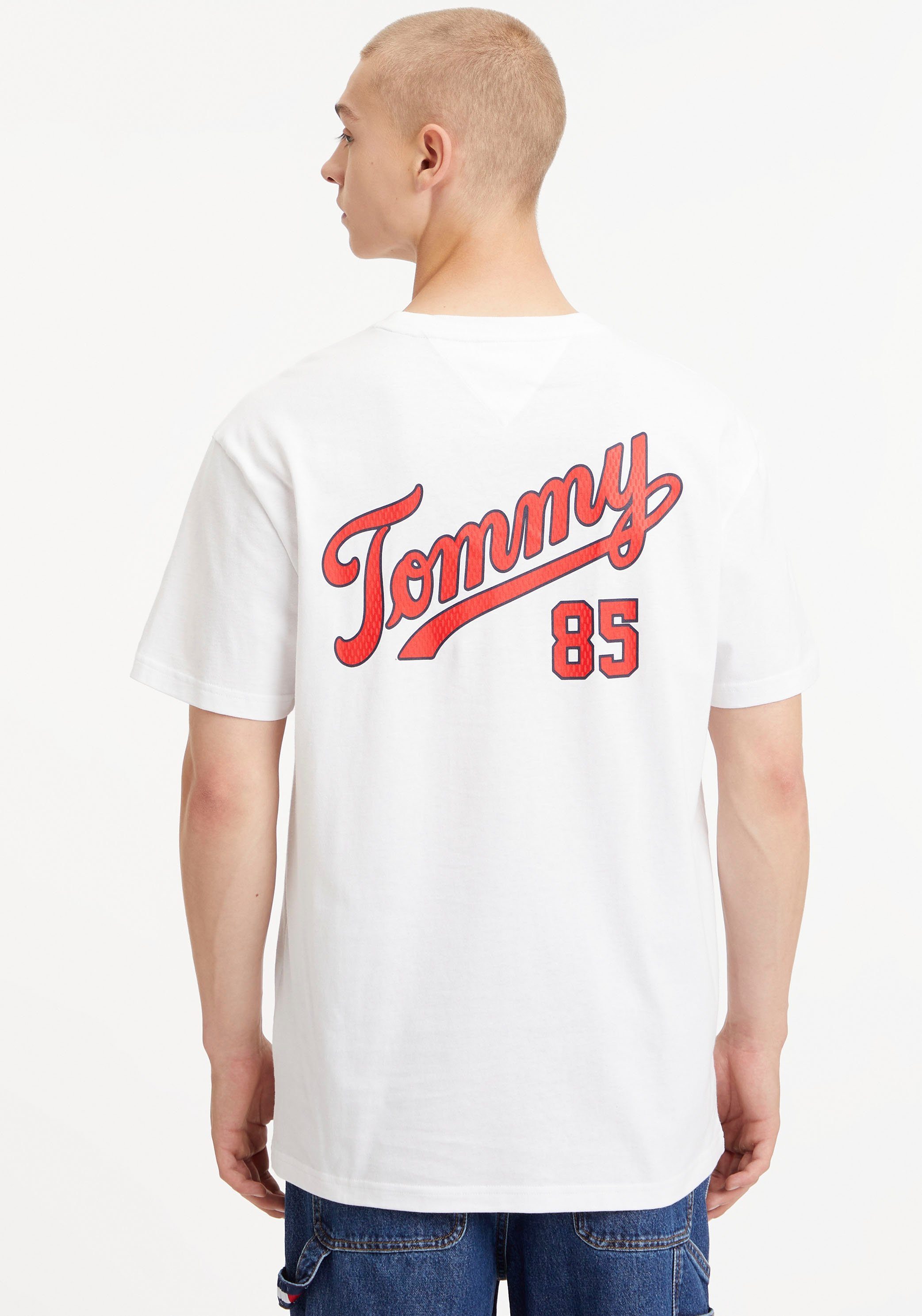 Tommy Jeans T-Shirt TJM CLSC COLLEGE mit White 85 Logoprint LOGO TEE