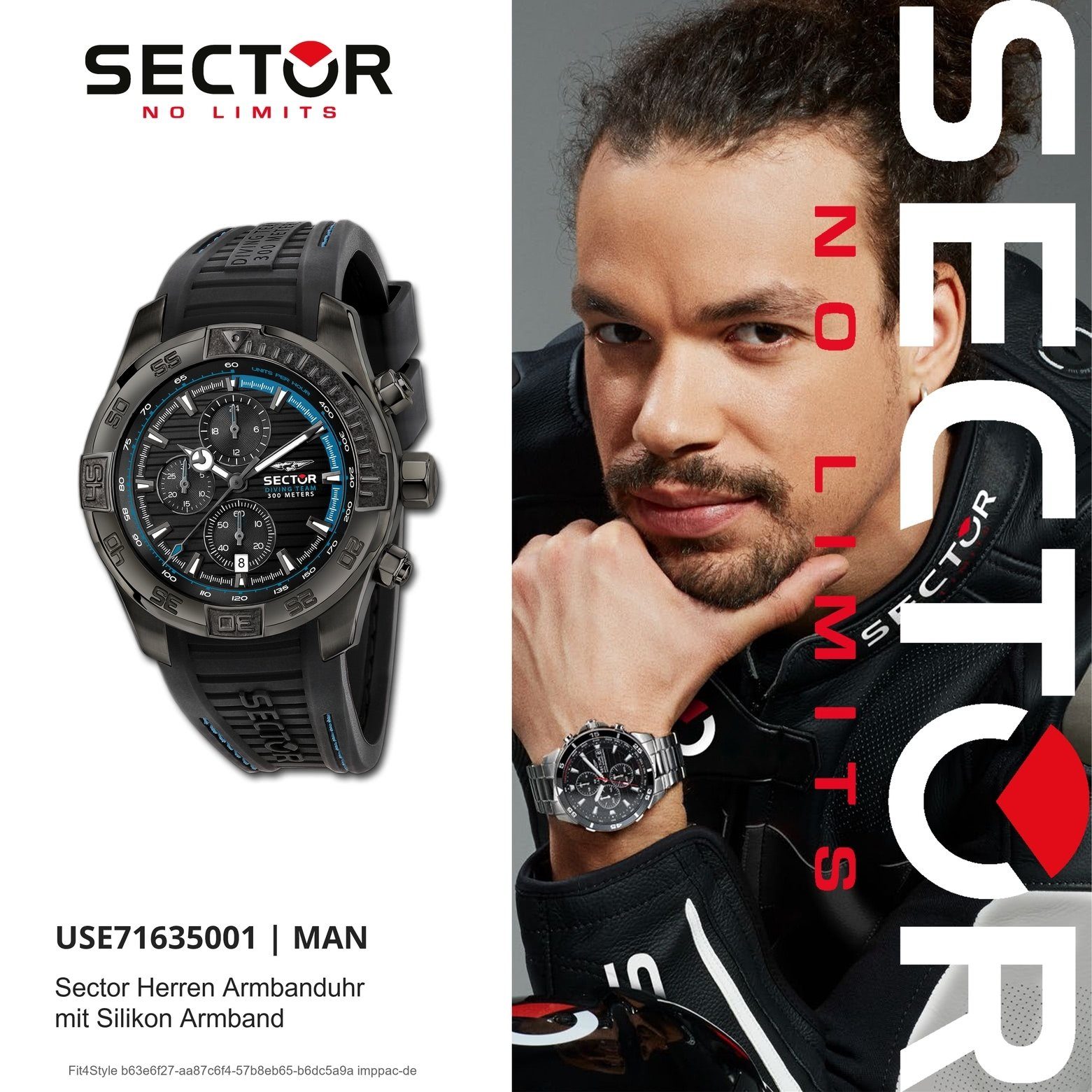 Sector Chronograph Chrono, Herren (ca. Herren s Sector groß rund, Armbanduhr extra Armbanduhr Silikonarmband 31,5x38,2mm),